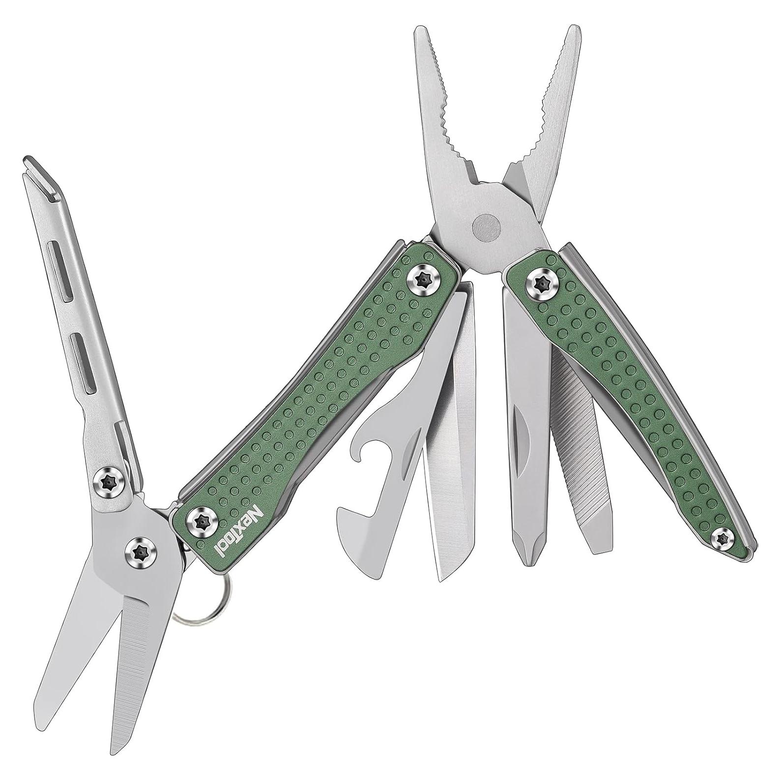 Multiherramienta de Llavero NEXTOOL 10 en 1 Verde EDC