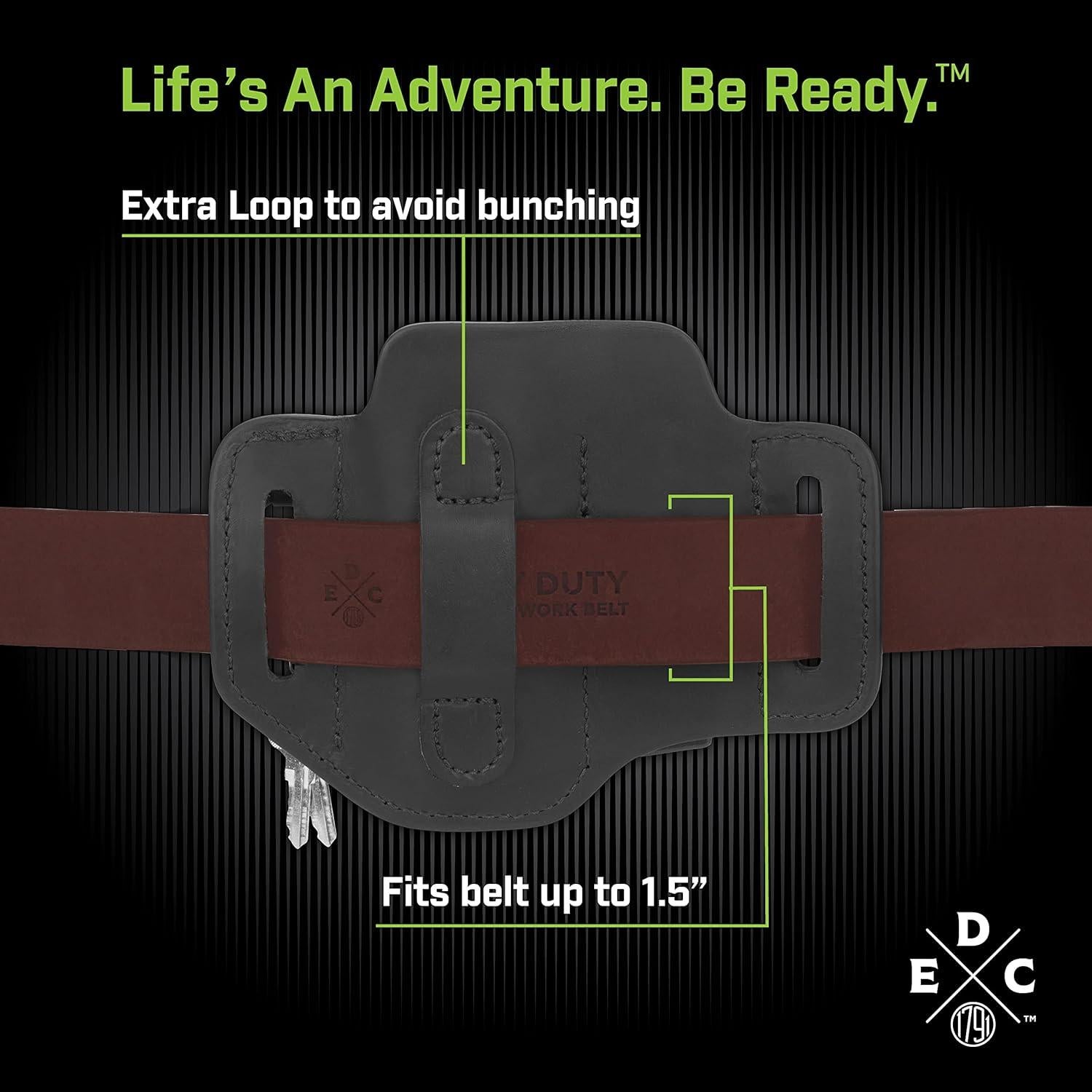 Funda de Multiherramienta 1791 EDC de Cuero Negro para Cinturón