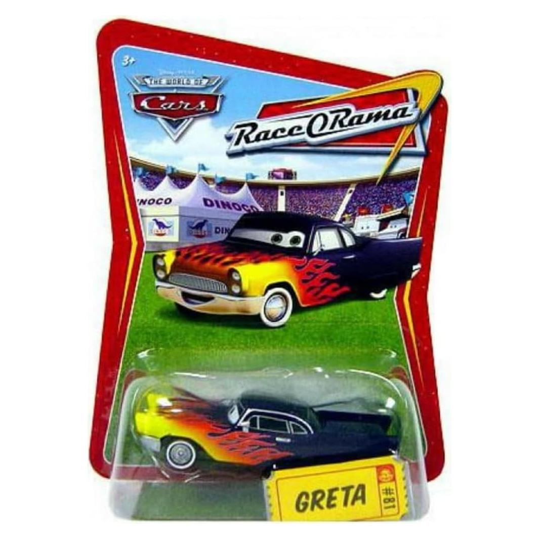 Auto de Fundición Disney Pixar CARS Greta 1:55 Mattel
