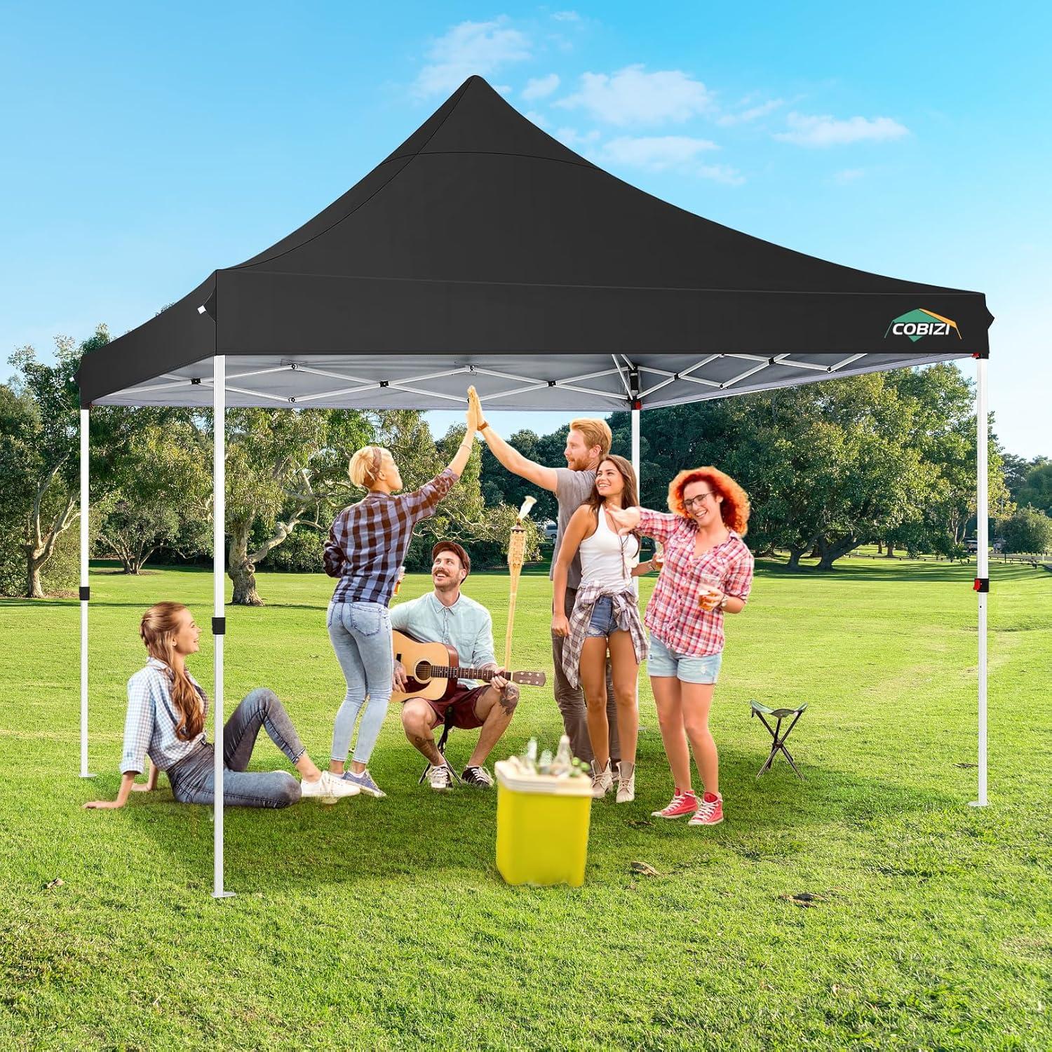Carpa Plegable COBIZI 3x3m Impermeable UV50+ con Paredes