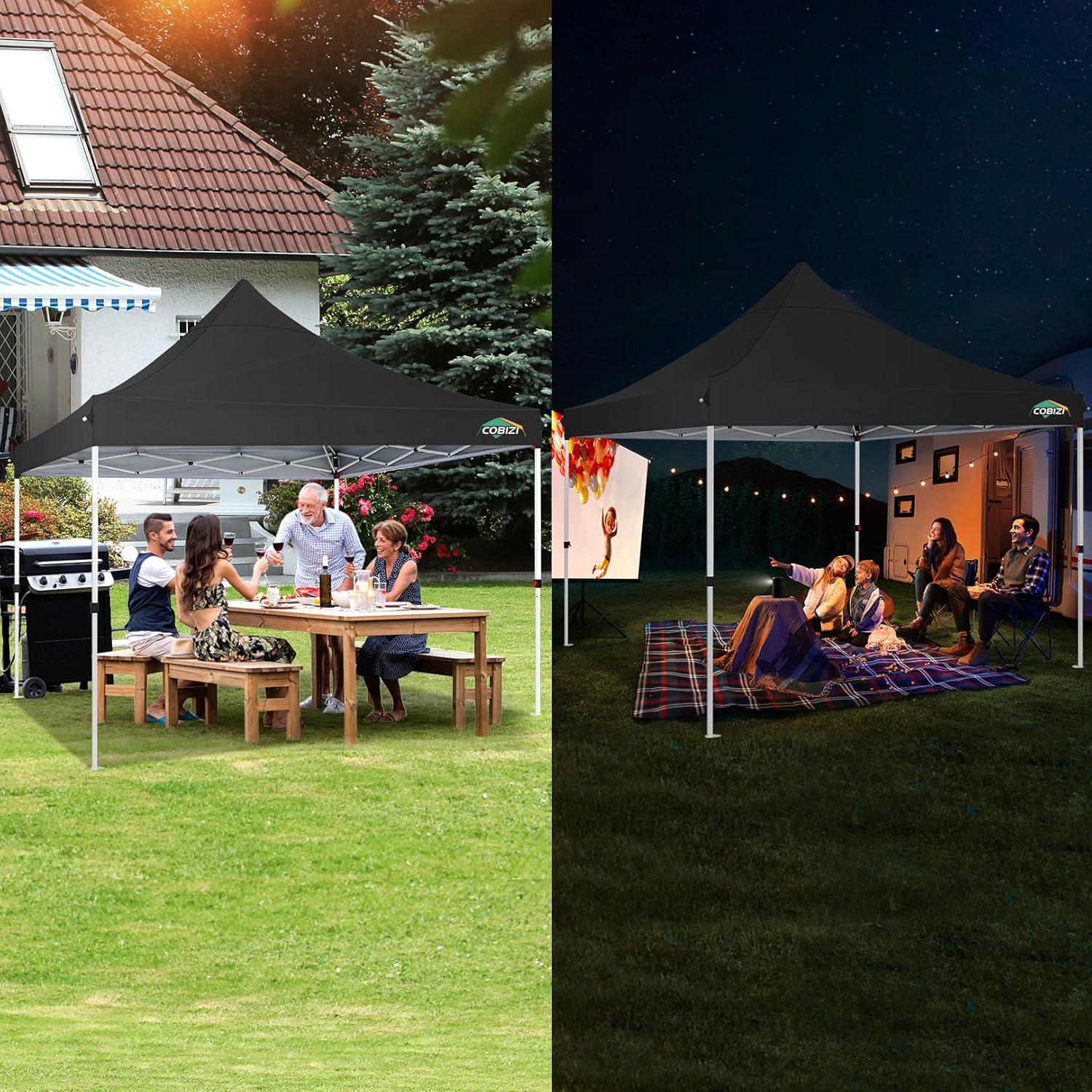 Carpa Plegable COBIZI 3x3m Impermeable UV50+ con Paredes