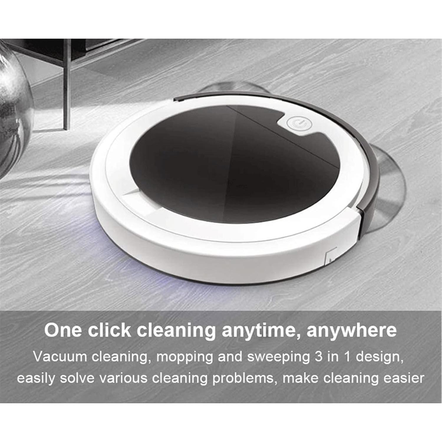 Robot Vacuum, 2800PA Robotic Vacuum Cleaner (Slim) Max Strong Suction, Quiet Multiple Cleaning Modes, Self-Charging Vacuum, for Pet Hair, Hard Floor (Color : Black+Red)