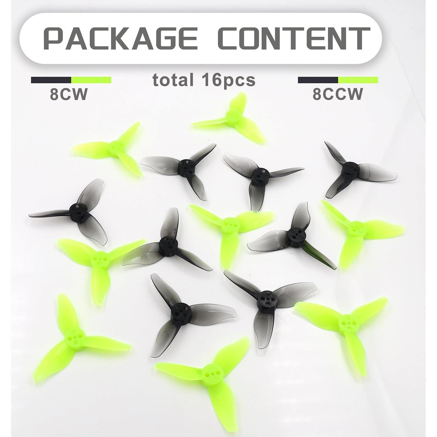 Hélices Gemfan 2023 de 2 Pulgadas para Drones RC FPV 16 Pcs