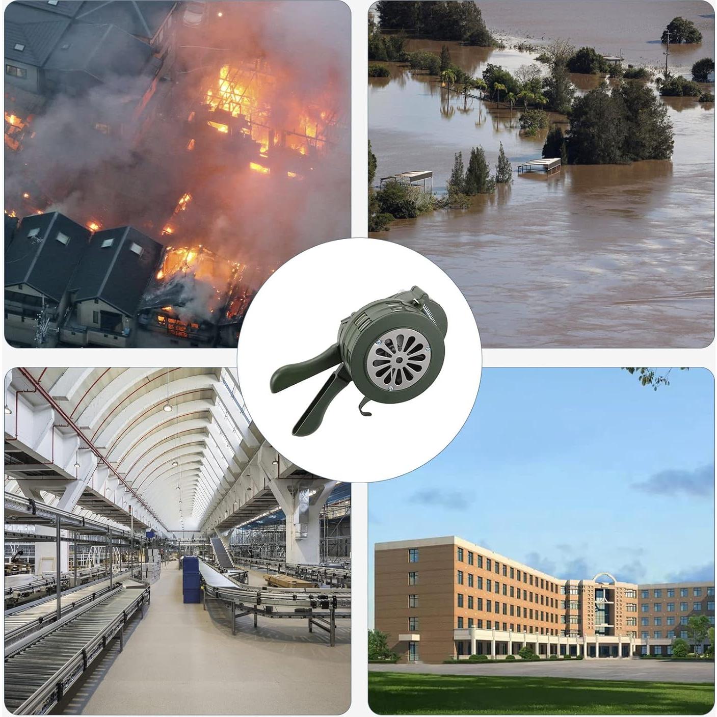 Sirena Manual de Emergencia DICMIC Verde 110dB 1.2kg