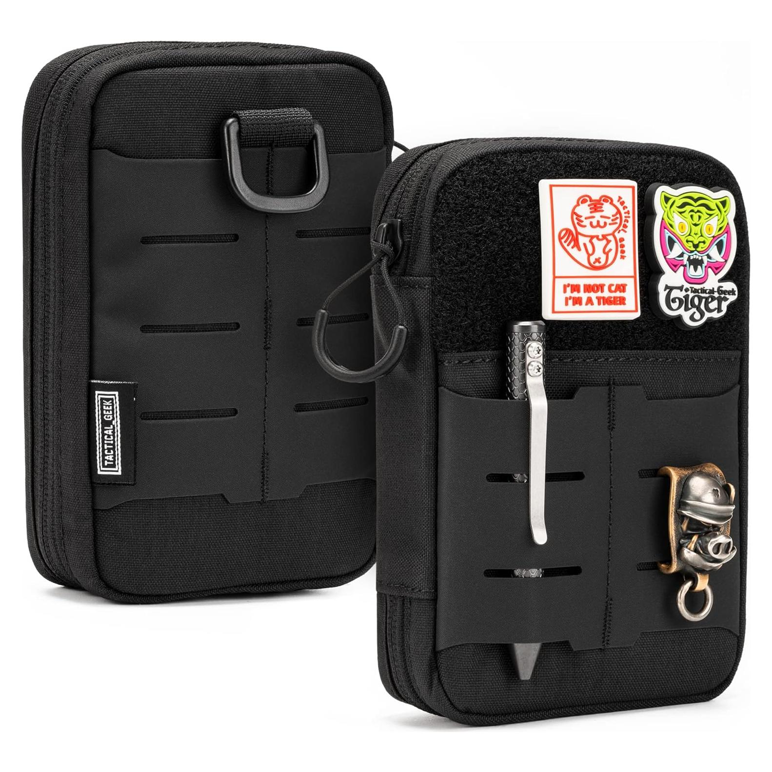 Bolsa Compacta de Cintura TACTICAL GEEK EDC Nylon Negro