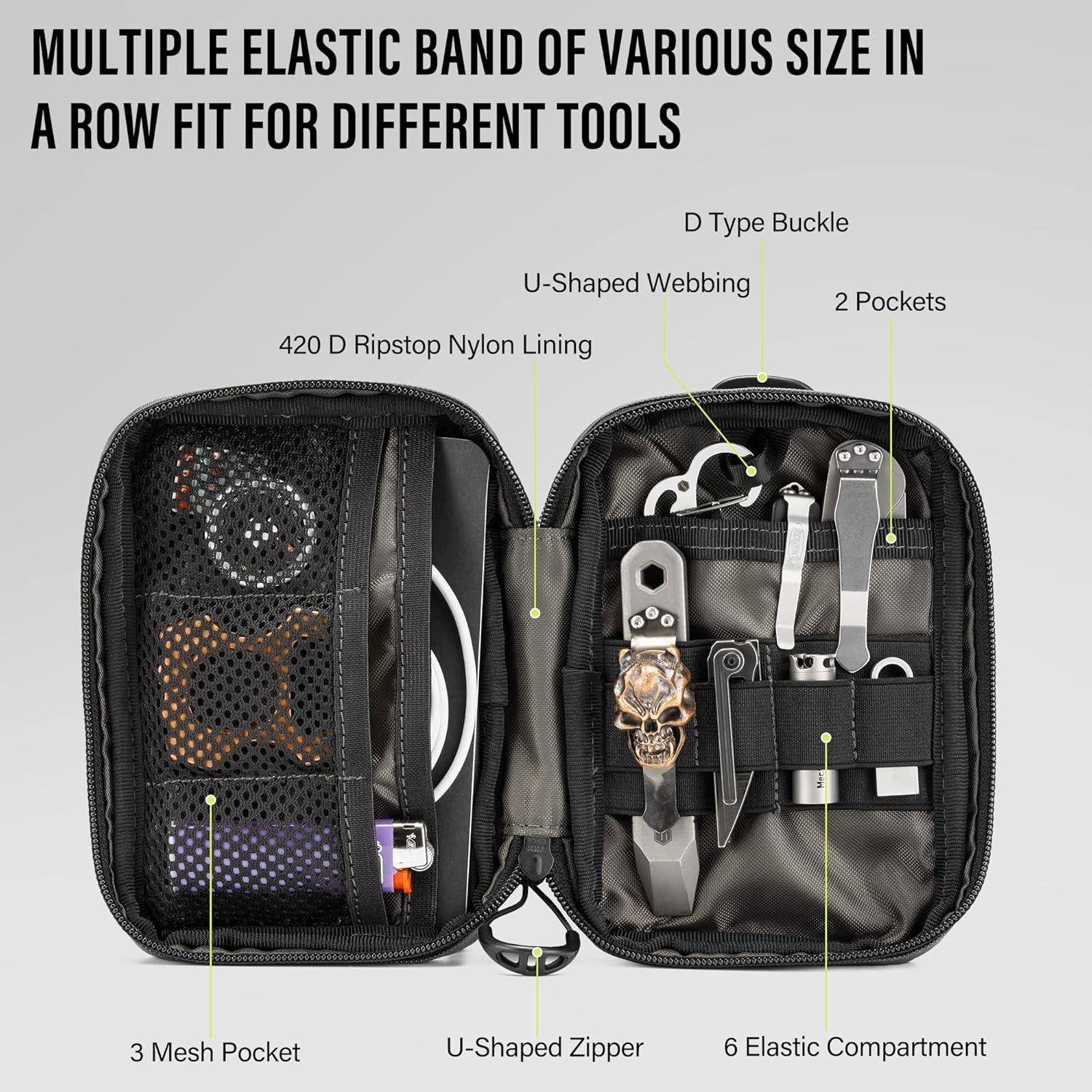 Bolsa Compacta de Cintura TACTICAL GEEK EDC Nylon Negro