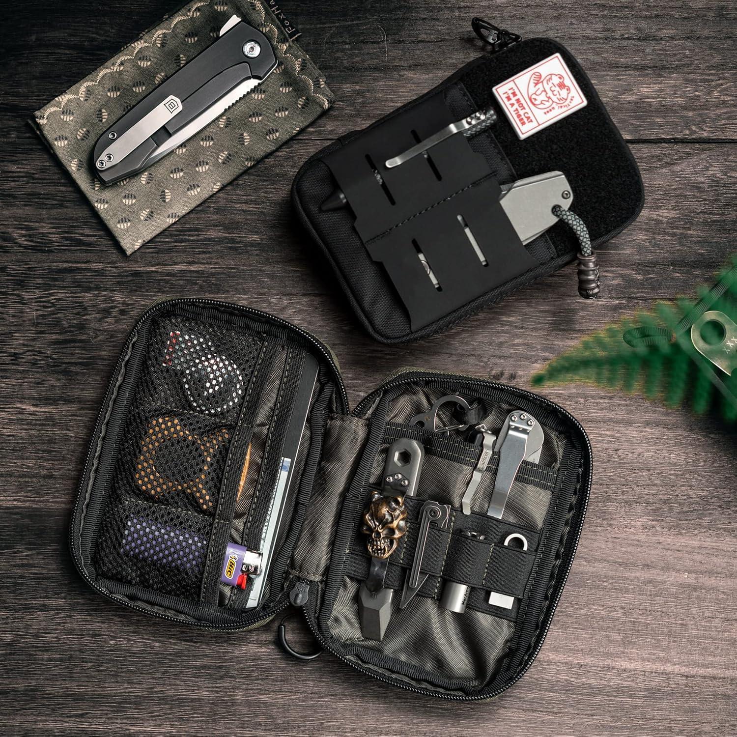 Bolsa Compacta de Cintura TACTICAL GEEK EDC Nylon Negro