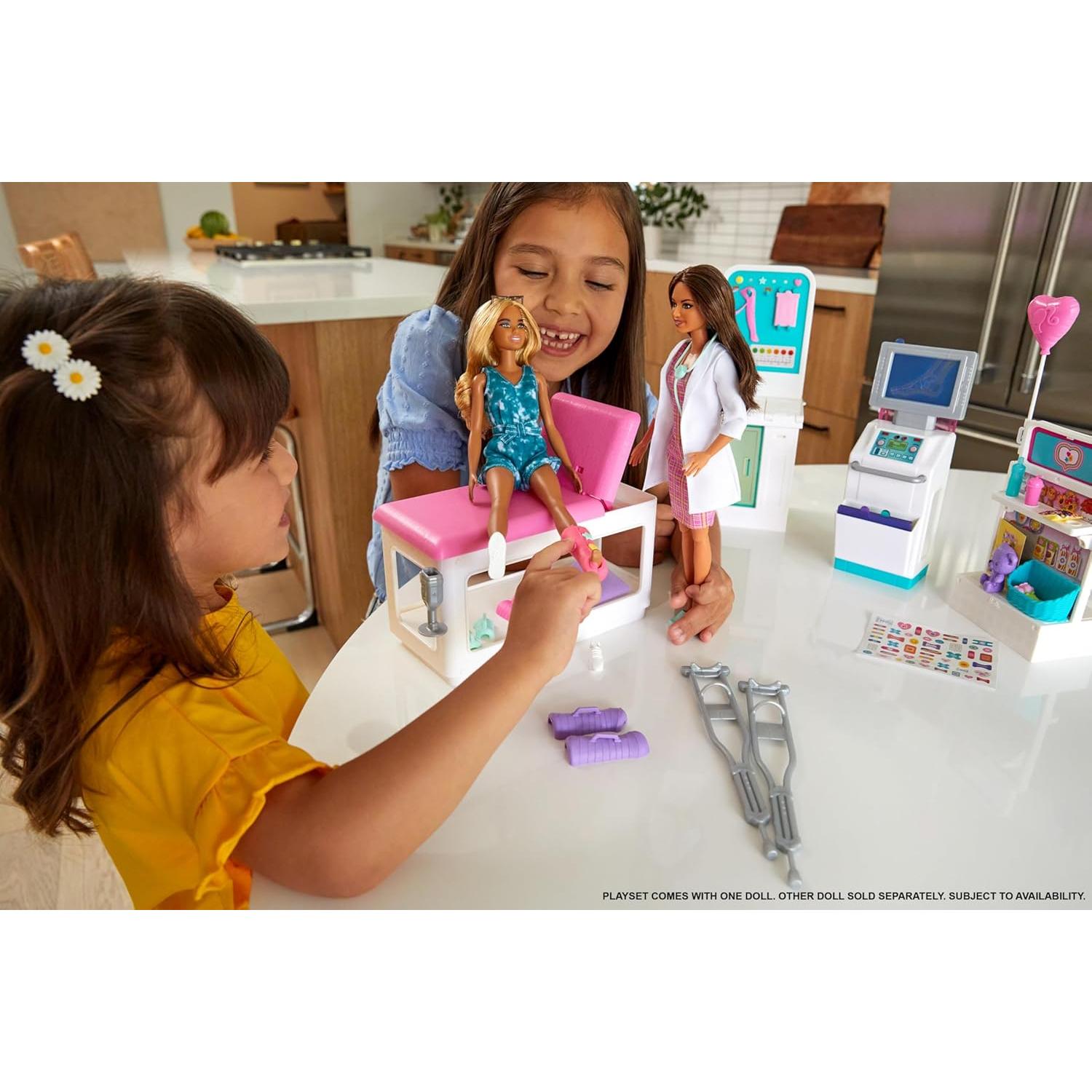 Juego de Clínica de Yeso Rápido Barbie con Muñeca 30 Accesorios