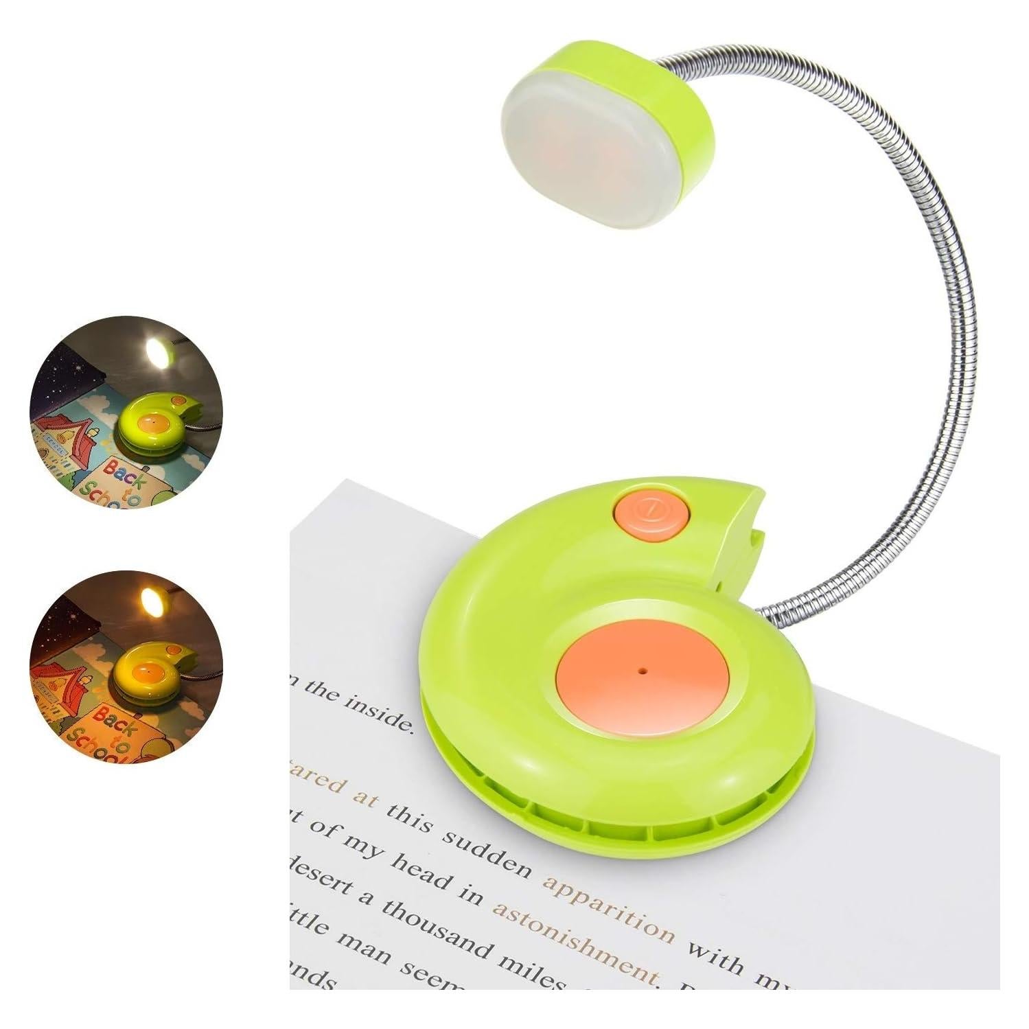Luz de Libro Recargable LUXSWAY Ámbar Verde Clip-On