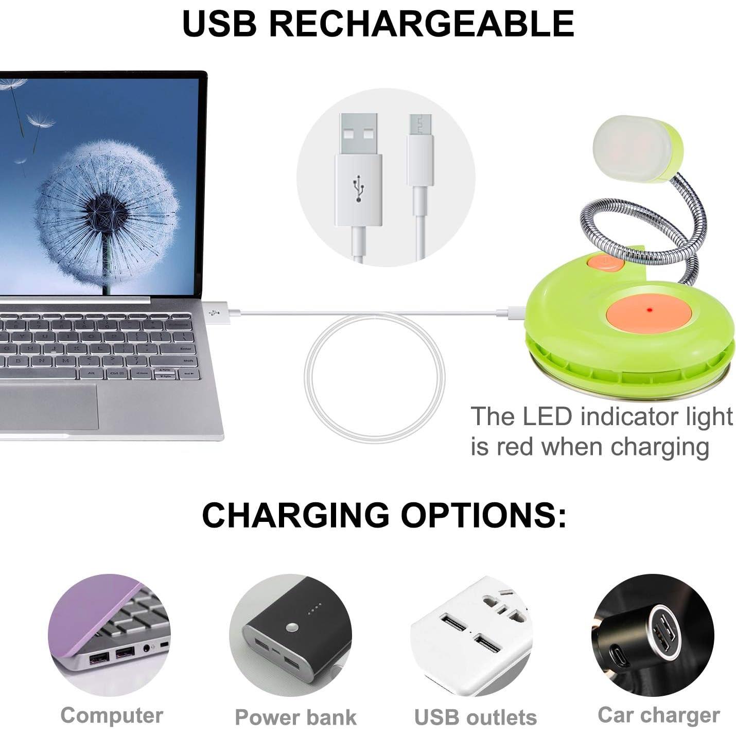 Luz de Libro Recargable LUXSWAY Ámbar Verde Clip-On