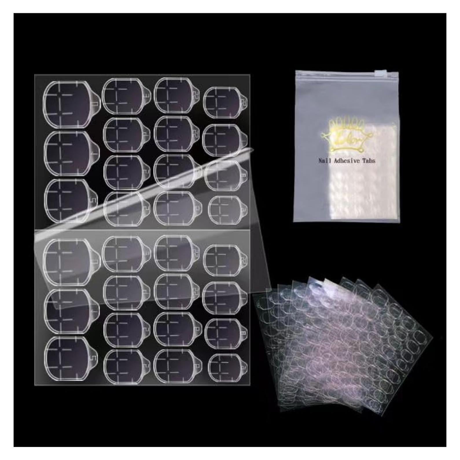 10 Hojas Adhesivas para Uñas Postizas Ivtor - Impermeables