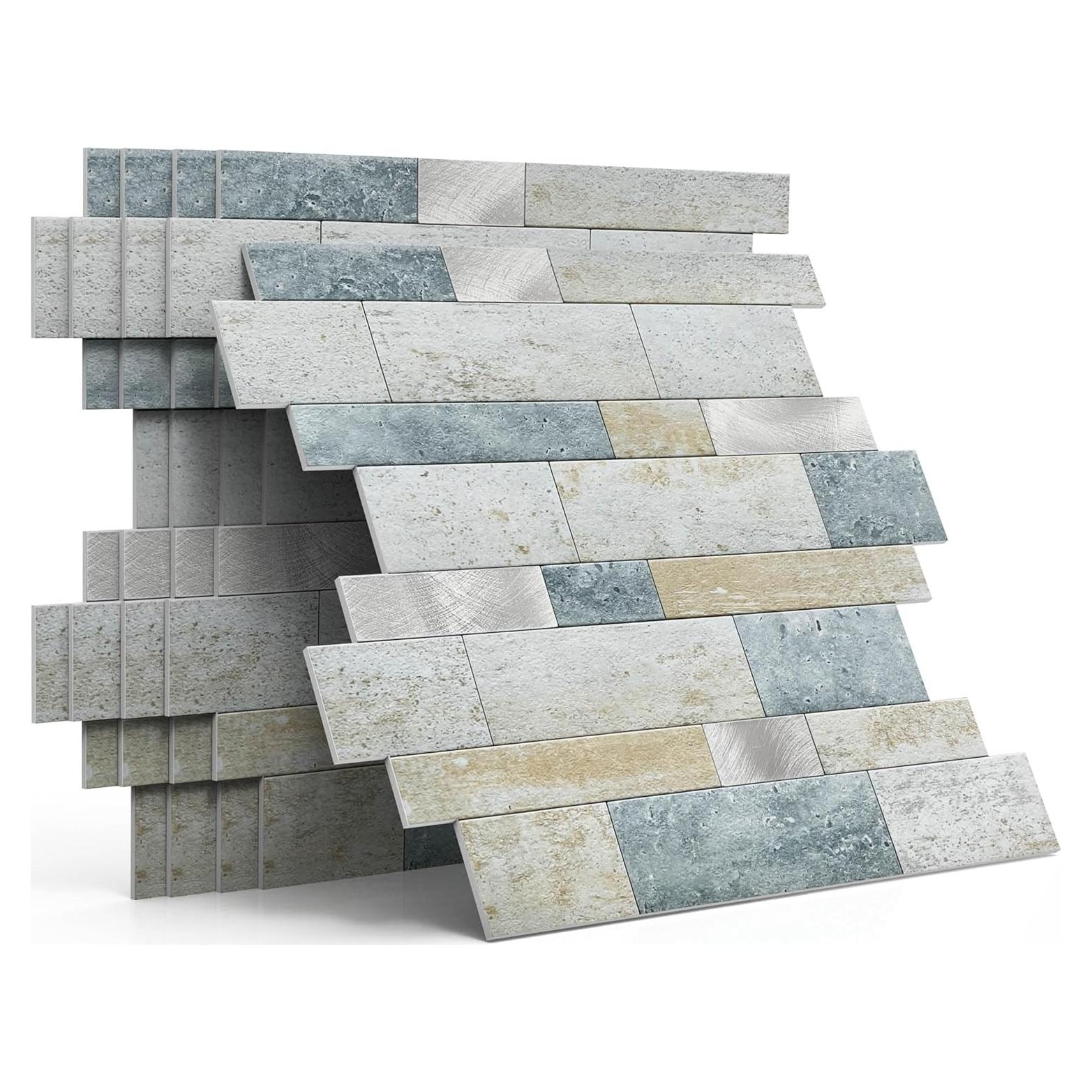 Azulejo Autoadhesivo MOFIT 3D para Cocina y Baño - 5 Hojas