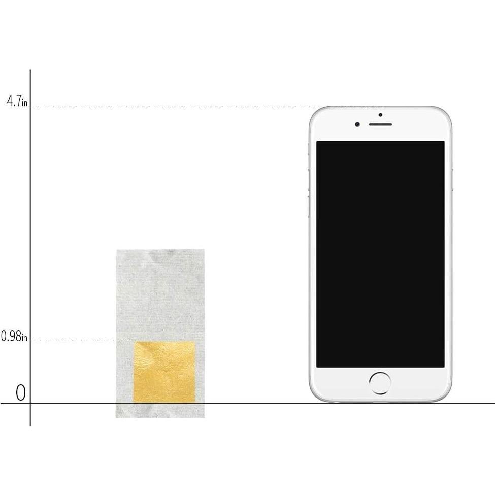 Hojas de Oro Comestible 24K YongBo, 10 Hojas 2.5cm x 2.5cm