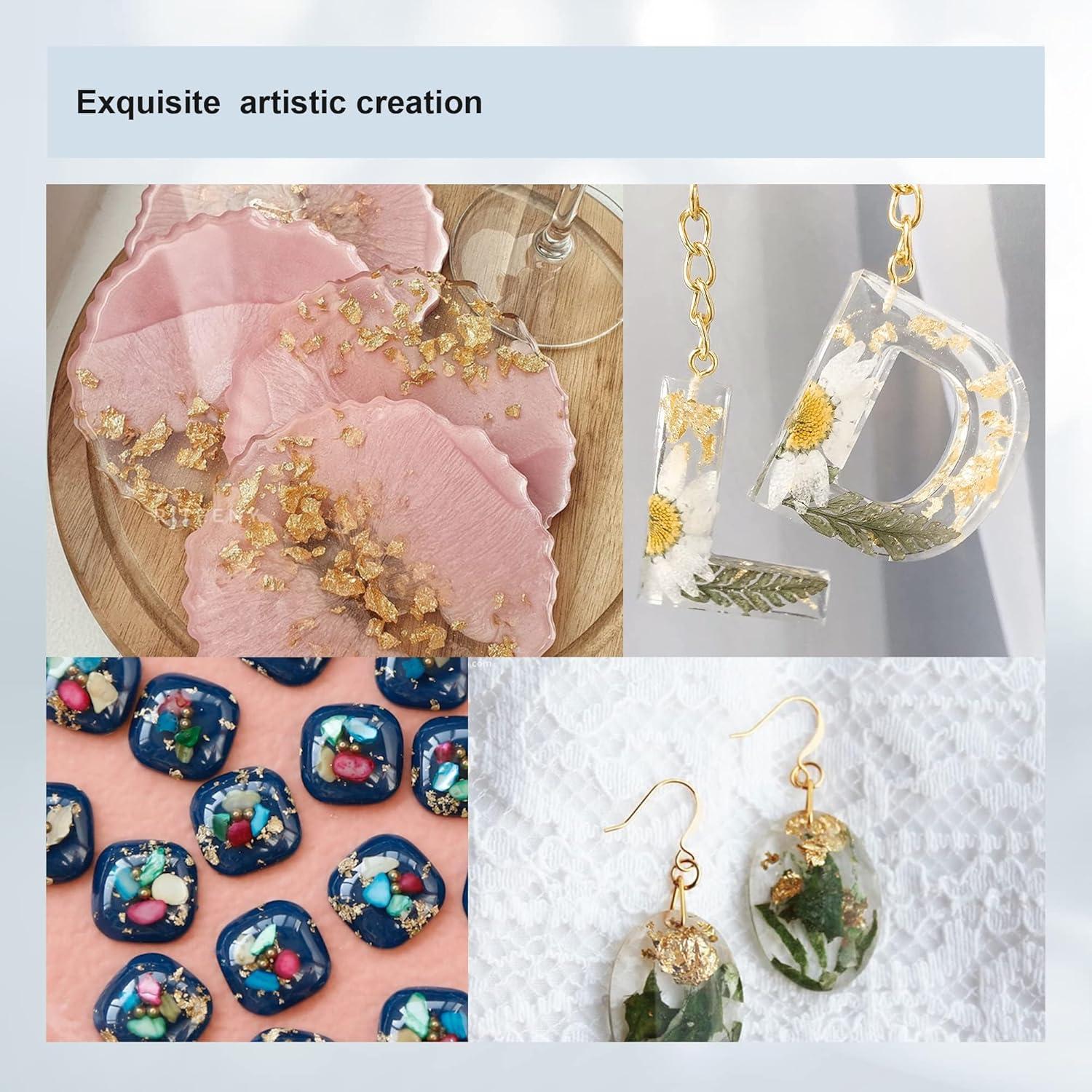 Hojas de Oro Comestible 24K YongBo, 10 Hojas 2.5cm x 2.5cm