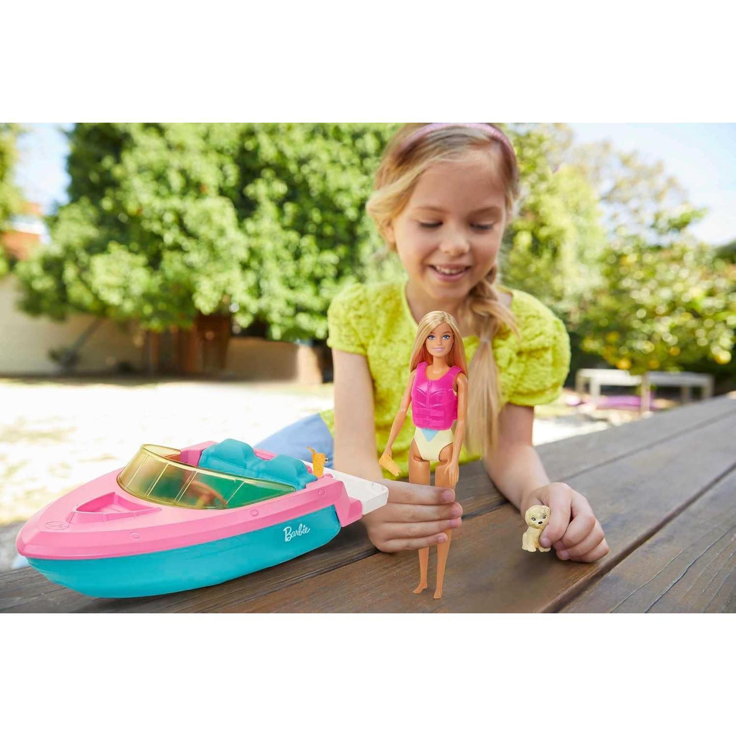 Barco de Barbie con cachorro y accesorios - Mattel