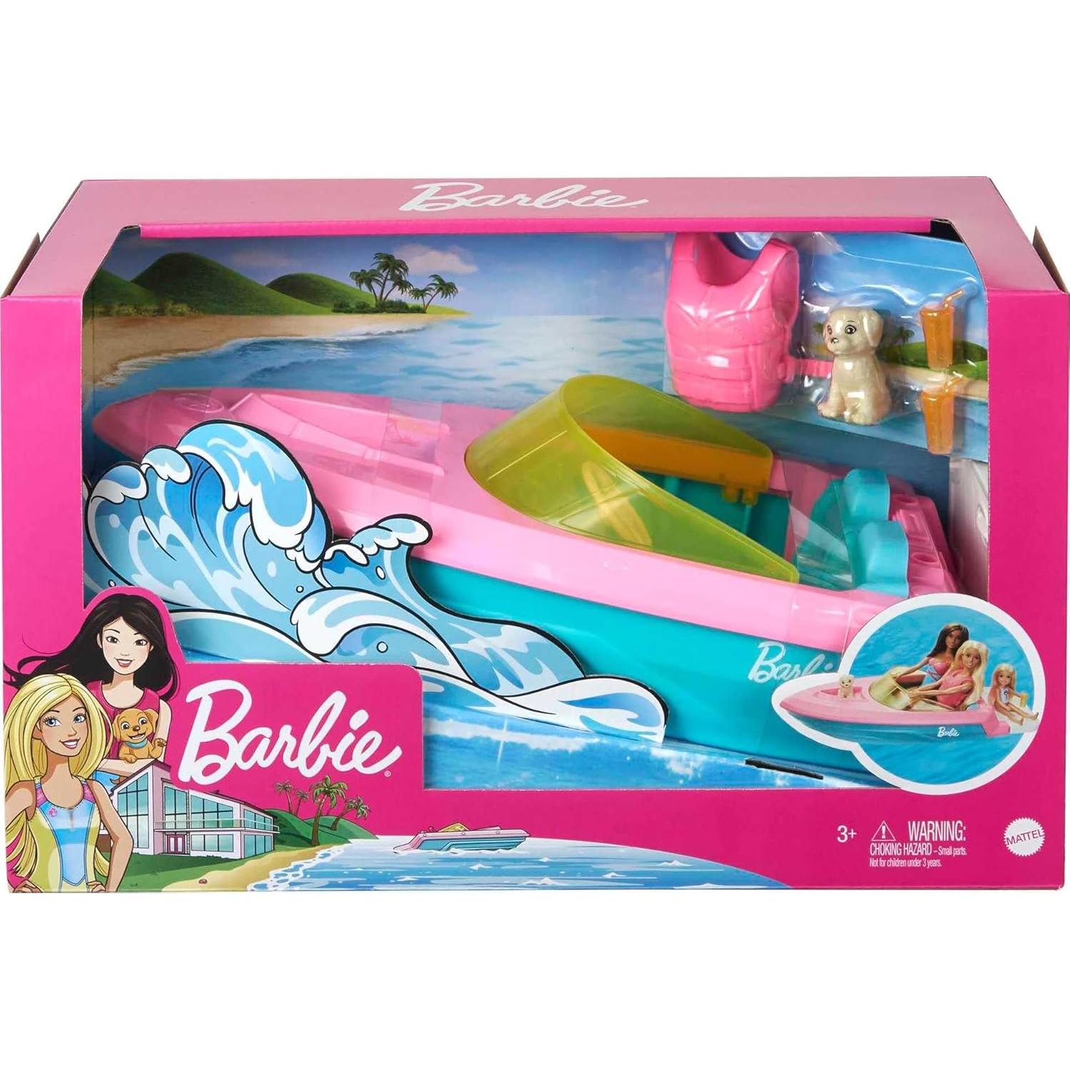 Barco de Barbie con cachorro y accesorios - Mattel