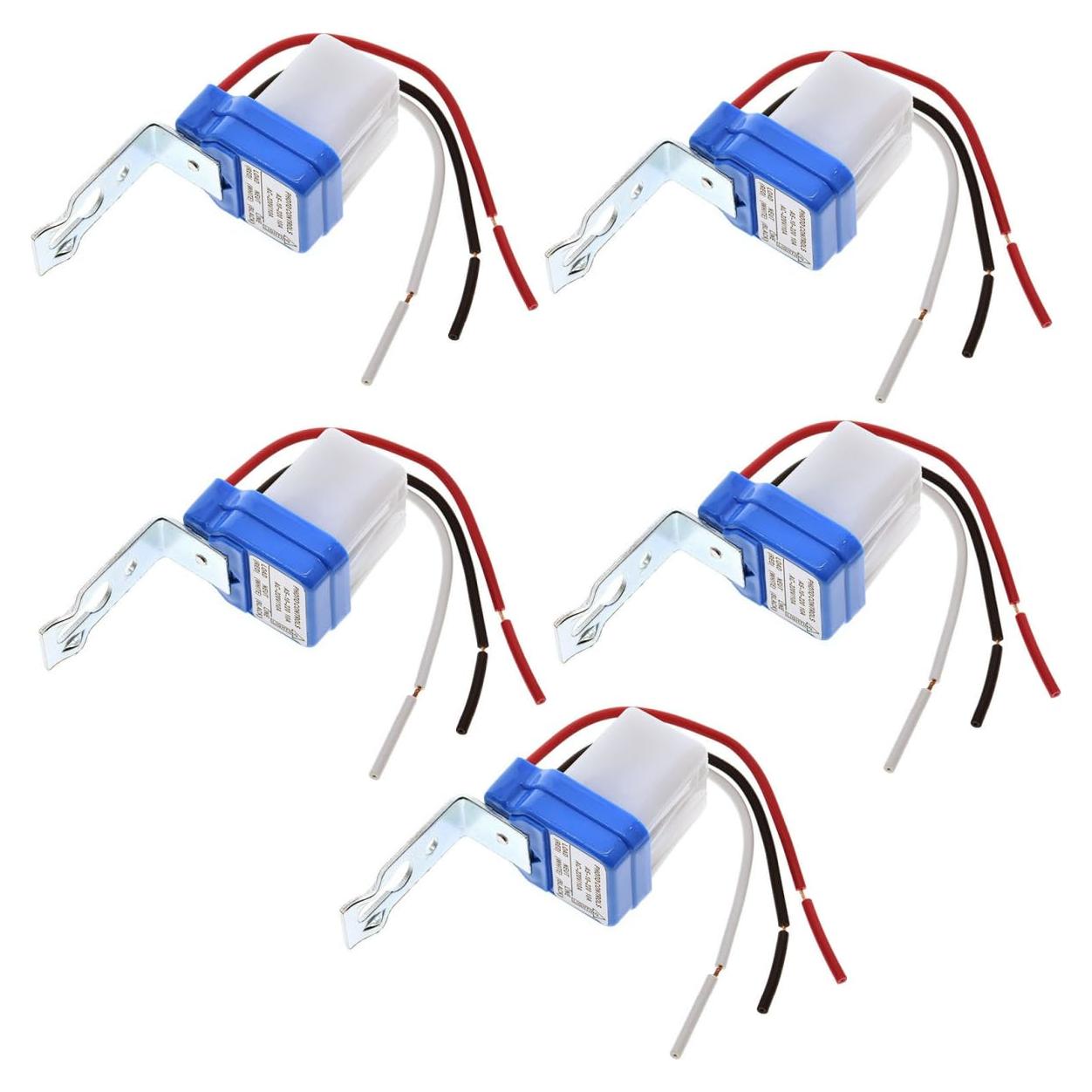 5 Interruptores Fotocélula Azuocn Auto On/Off 10A 110V
