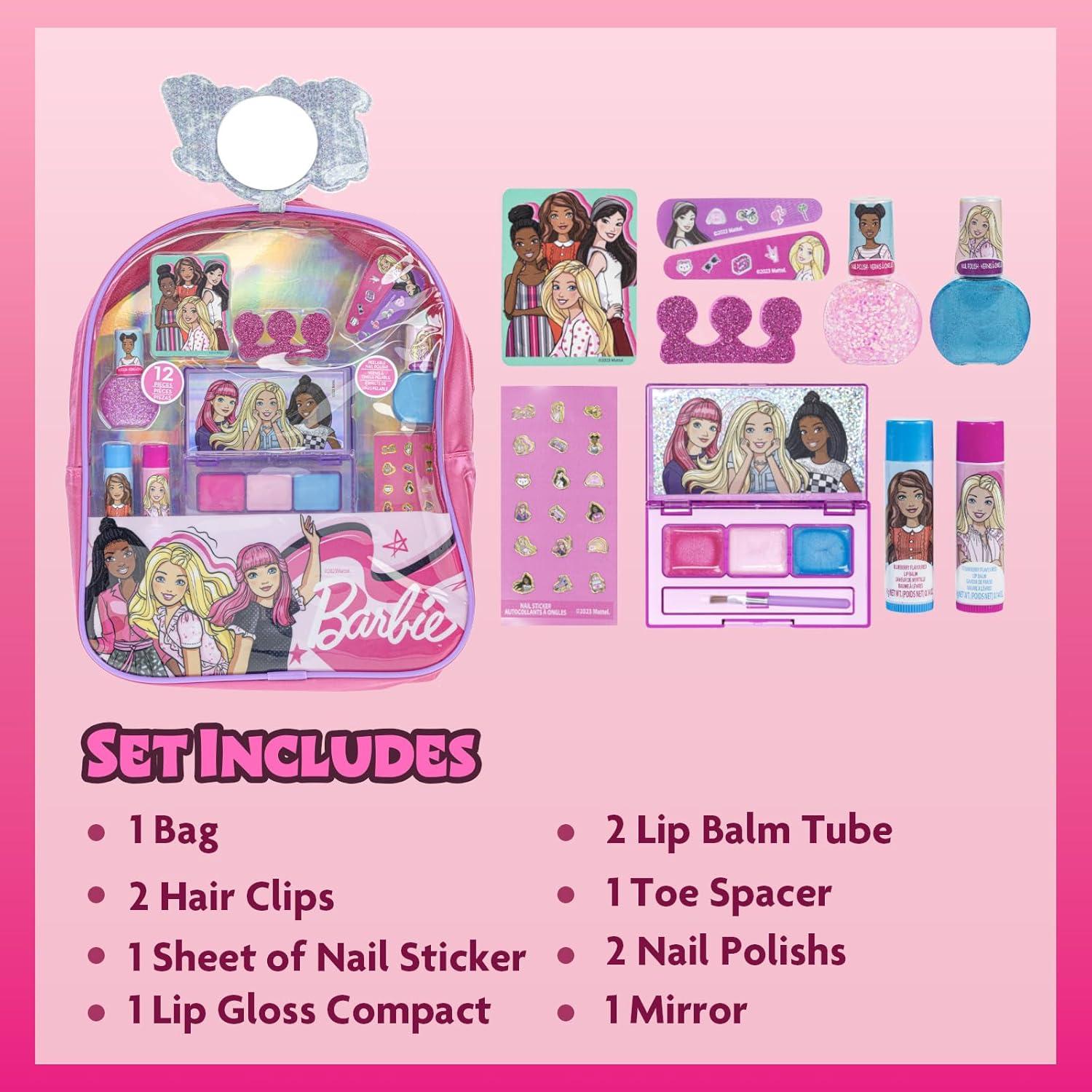 Conjunto de Maquillaje Infantil Barbie con Mochila - Townley Girl