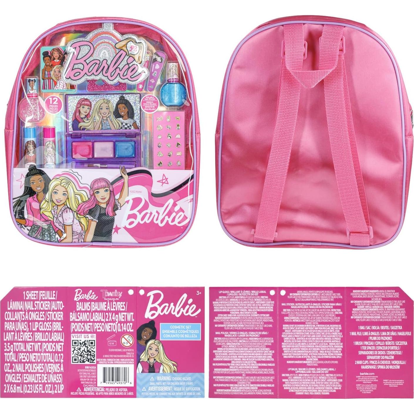 Conjunto de Maquillaje Infantil Barbie con Mochila - Townley Girl