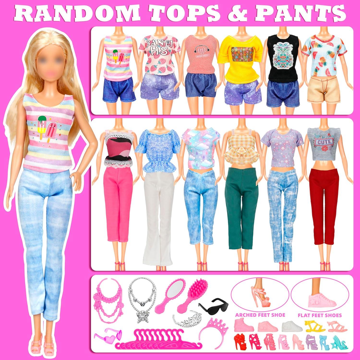 71 Piezas Ropa y Accesorios para Muñecas Bymore 29 cm