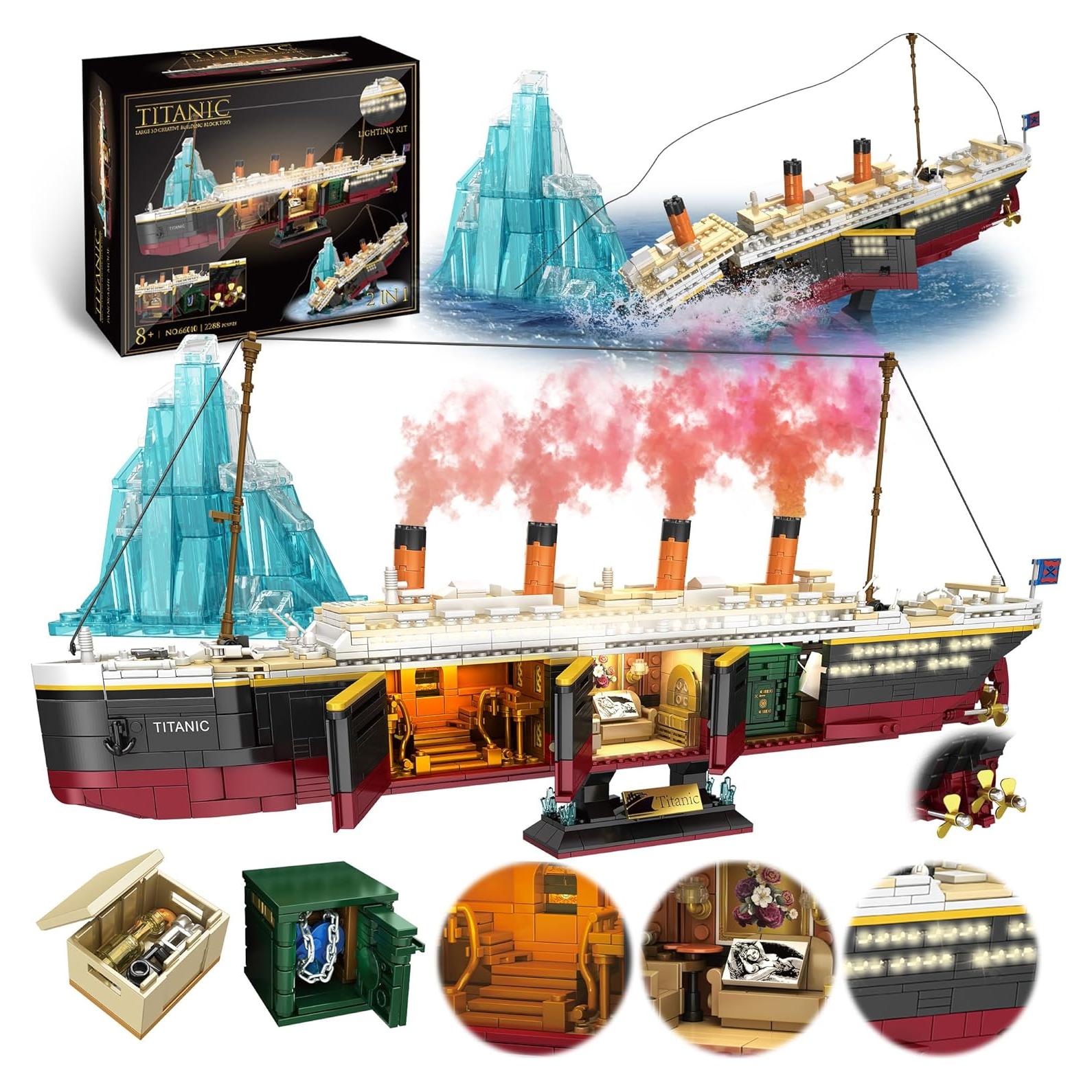 Juego de Construcción Titanic Peisheng 2288 Piezas con Luz