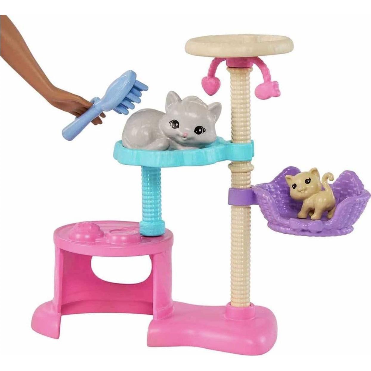 Barbie Condo de Gatos Mattel con 5 Gatitos y Accesorios