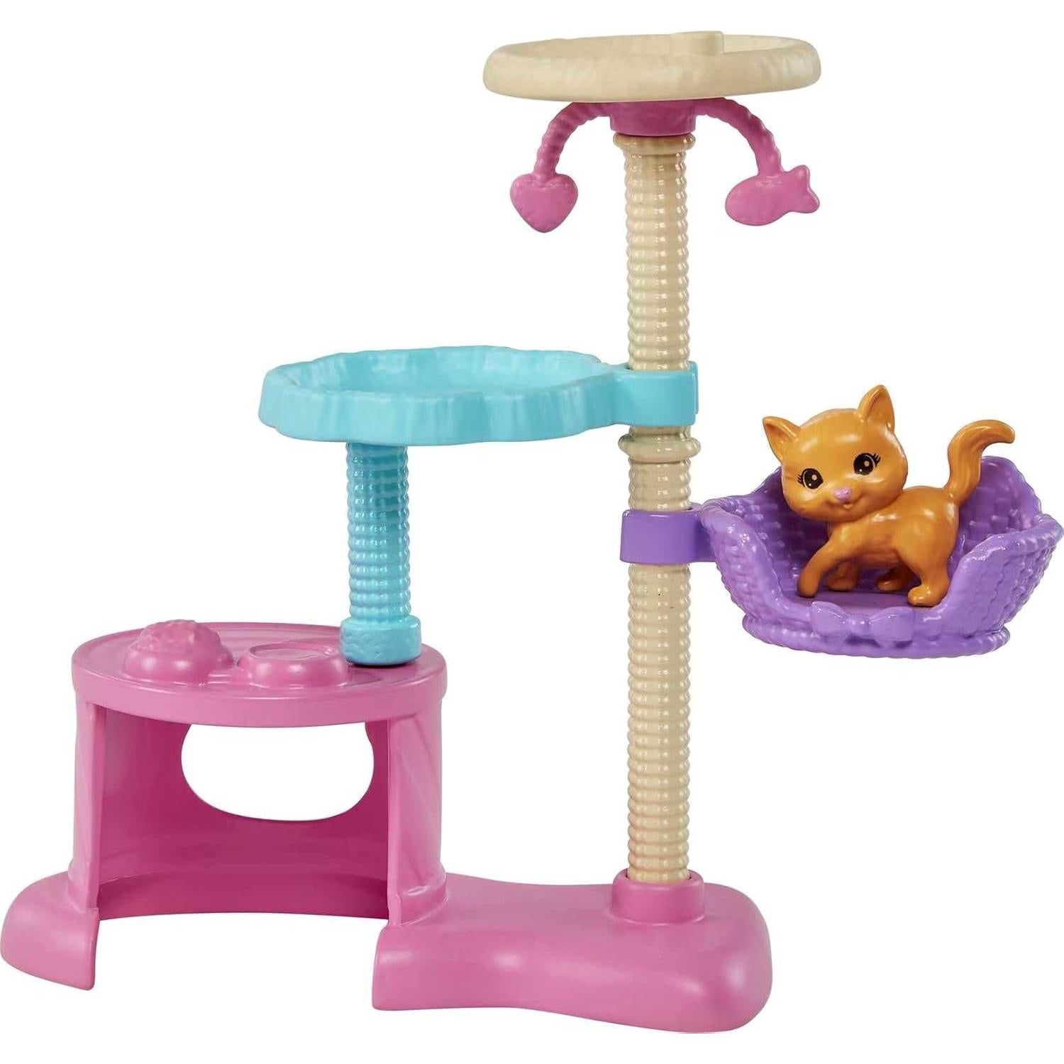 Barbie Condo de Gatos Mattel con 5 Gatitos y Accesorios