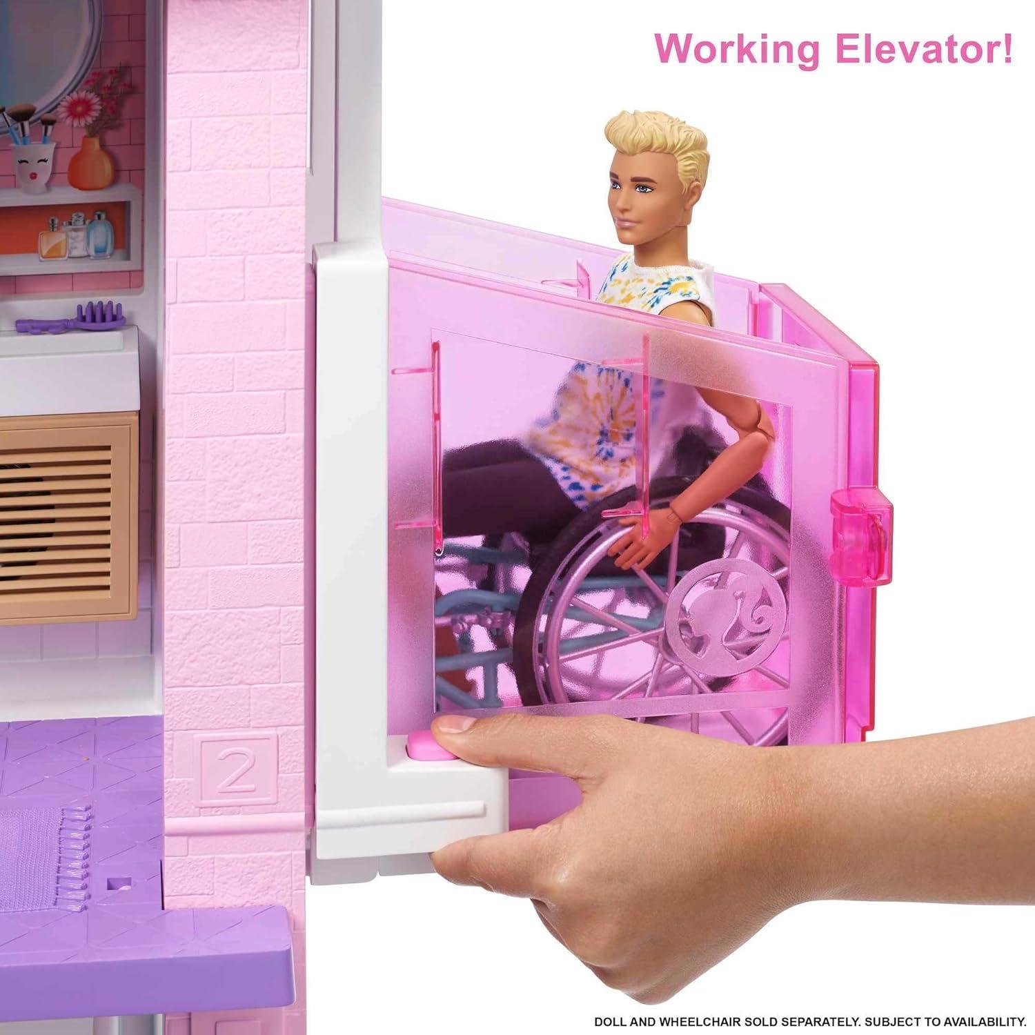 Casa de Muñecas Barbie DreamHouse con 75 Accesorios y Ascensor