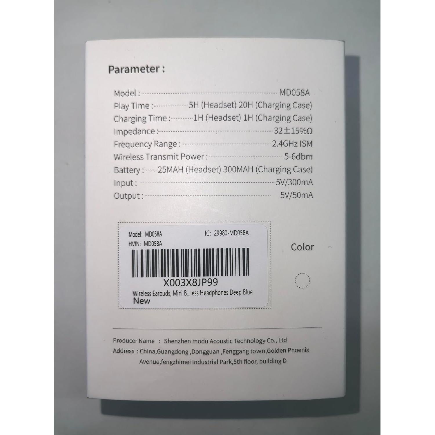 Auriculares Inalámbricos OYIB MD058A Bluetooth 5.3 25h Estéreo