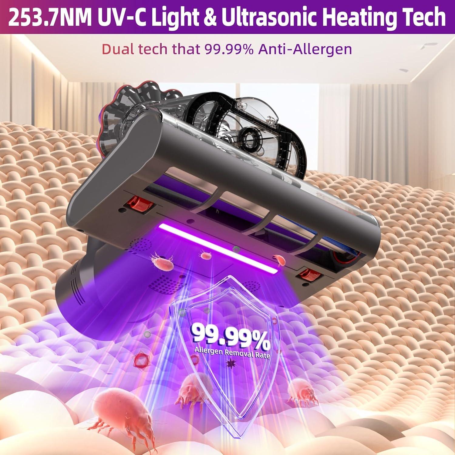 Limpiador de colchones Kimdog CY3009 con luz UV y filtro HEPA