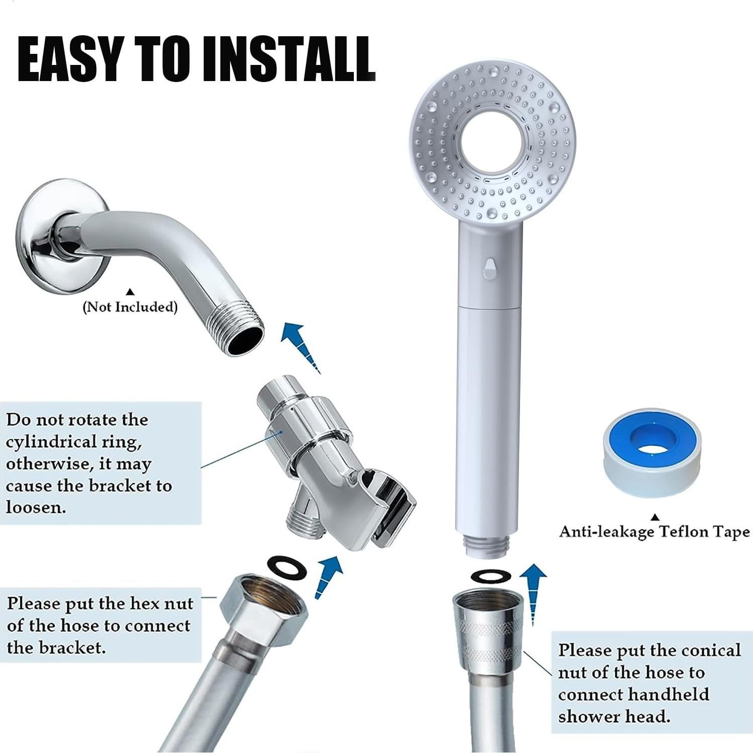 Cabezal de Ducha Filtrado YOUMEIYUAN Alta Presión 5 Modos