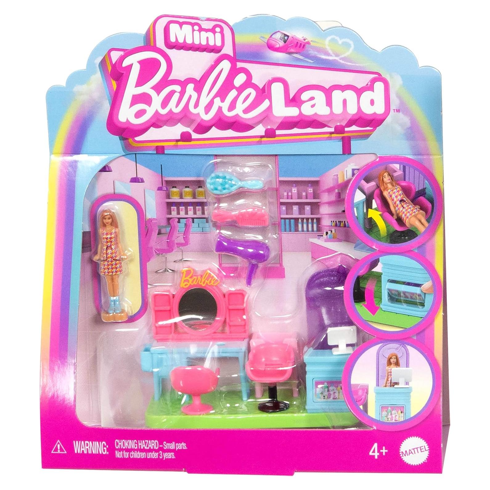 Set de Juego de Peluquería Mini BarbieLand Mattel 3,81 cm