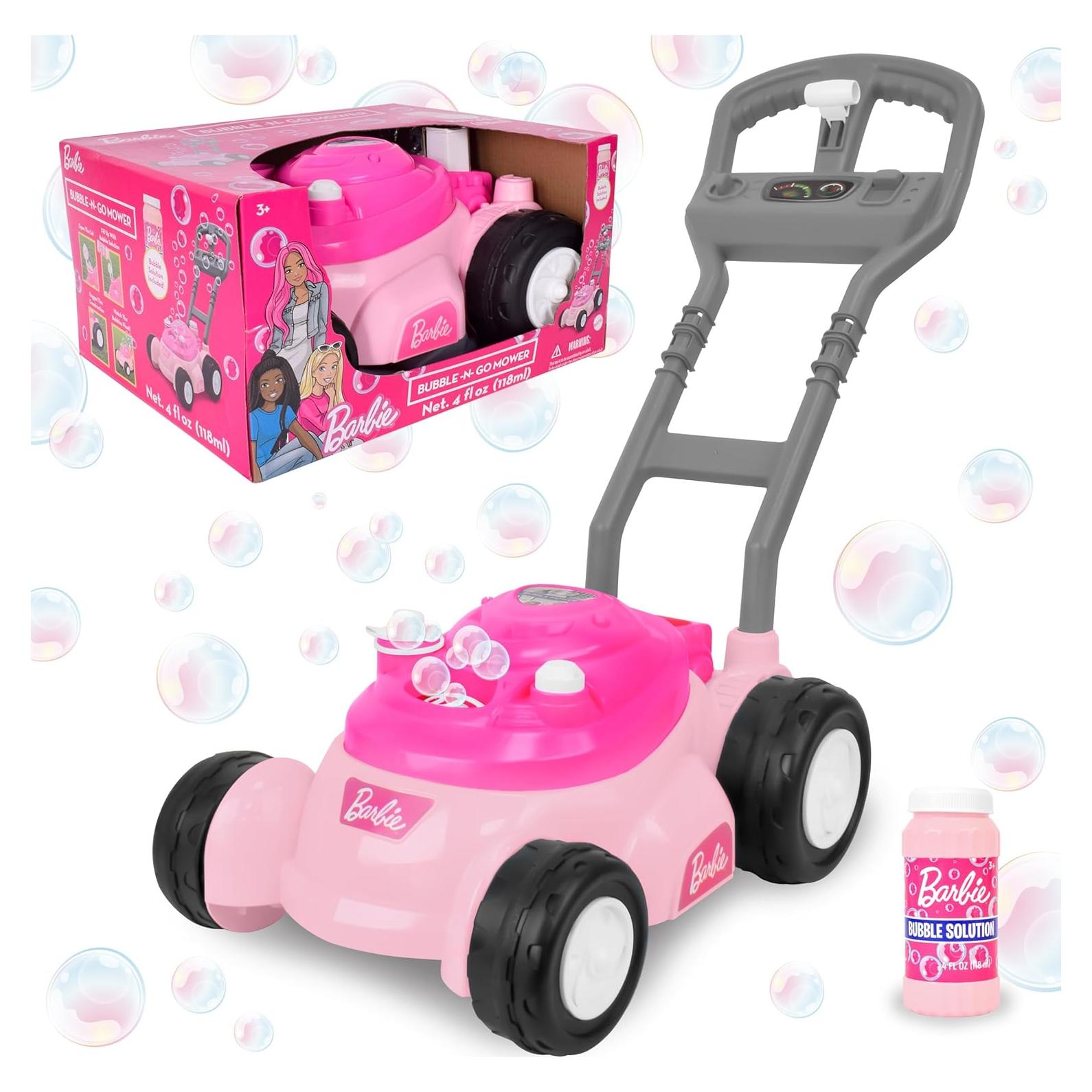Cortacésped de Burbuja Barbie para Niños 1.42 kg, Juguete Sin Pilas