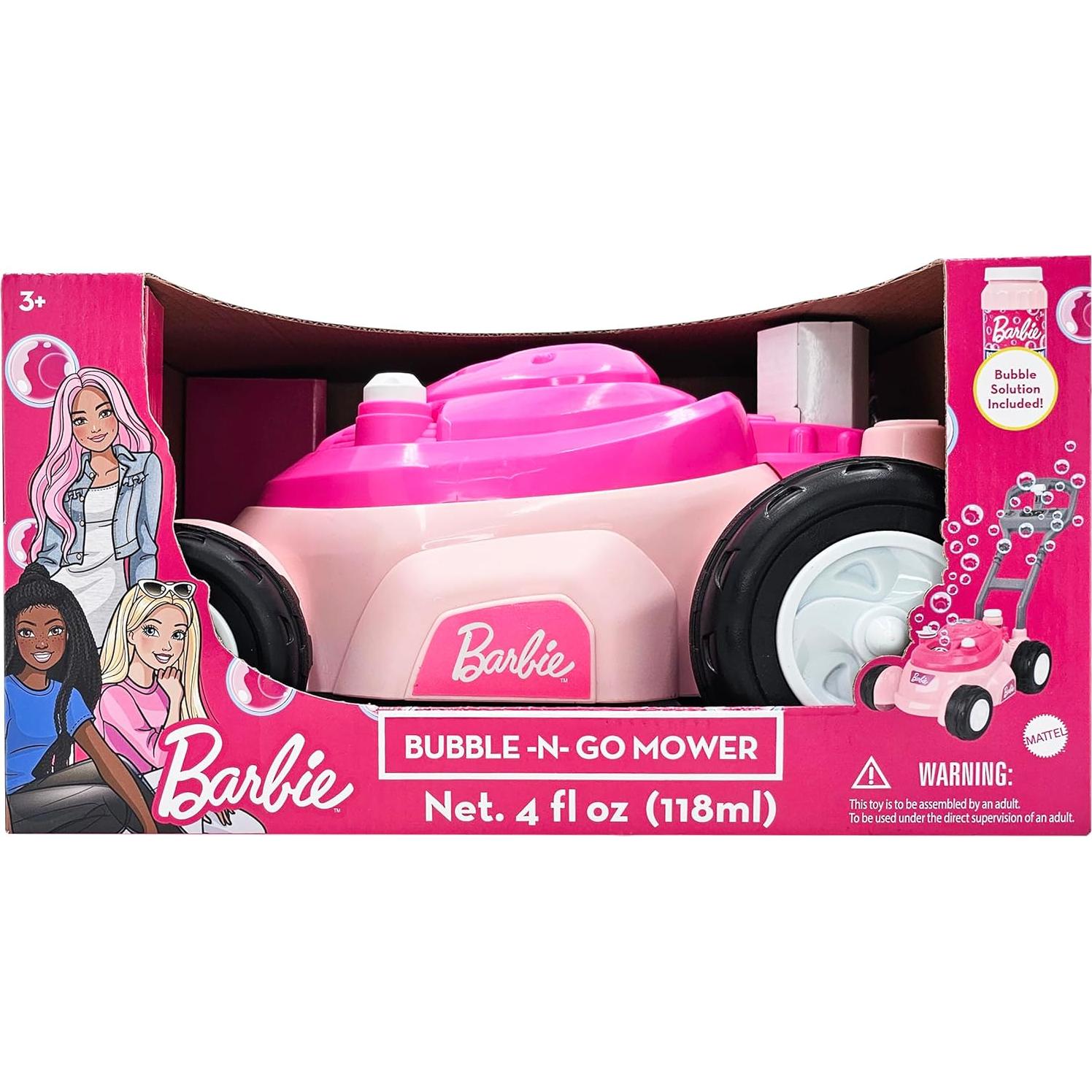 Cortacésped de Burbuja Barbie para Niños 1.42 kg, Juguete Sin Pilas
