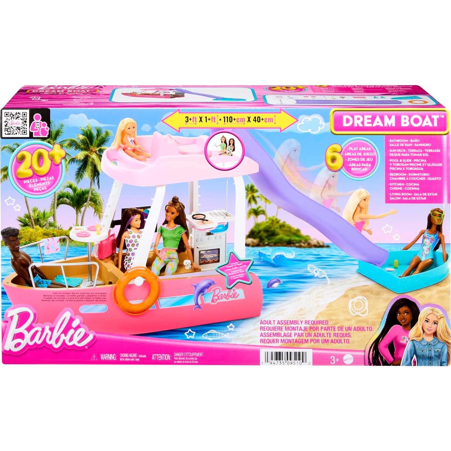 Barco de Sueños Barbie con 20 Accesorios Oceánicos
