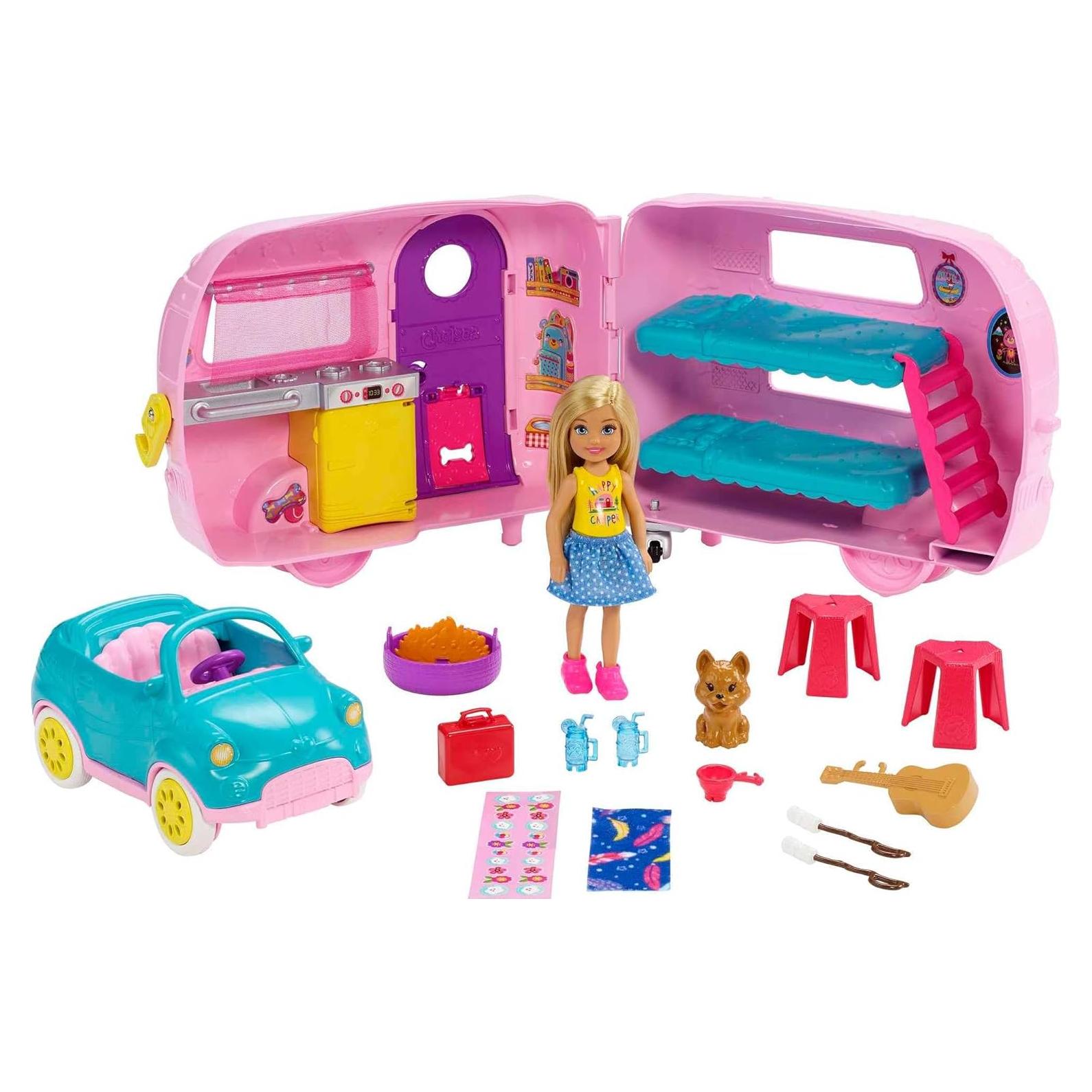 Barbie Club Chelsea Coche y Camper Set de Juego