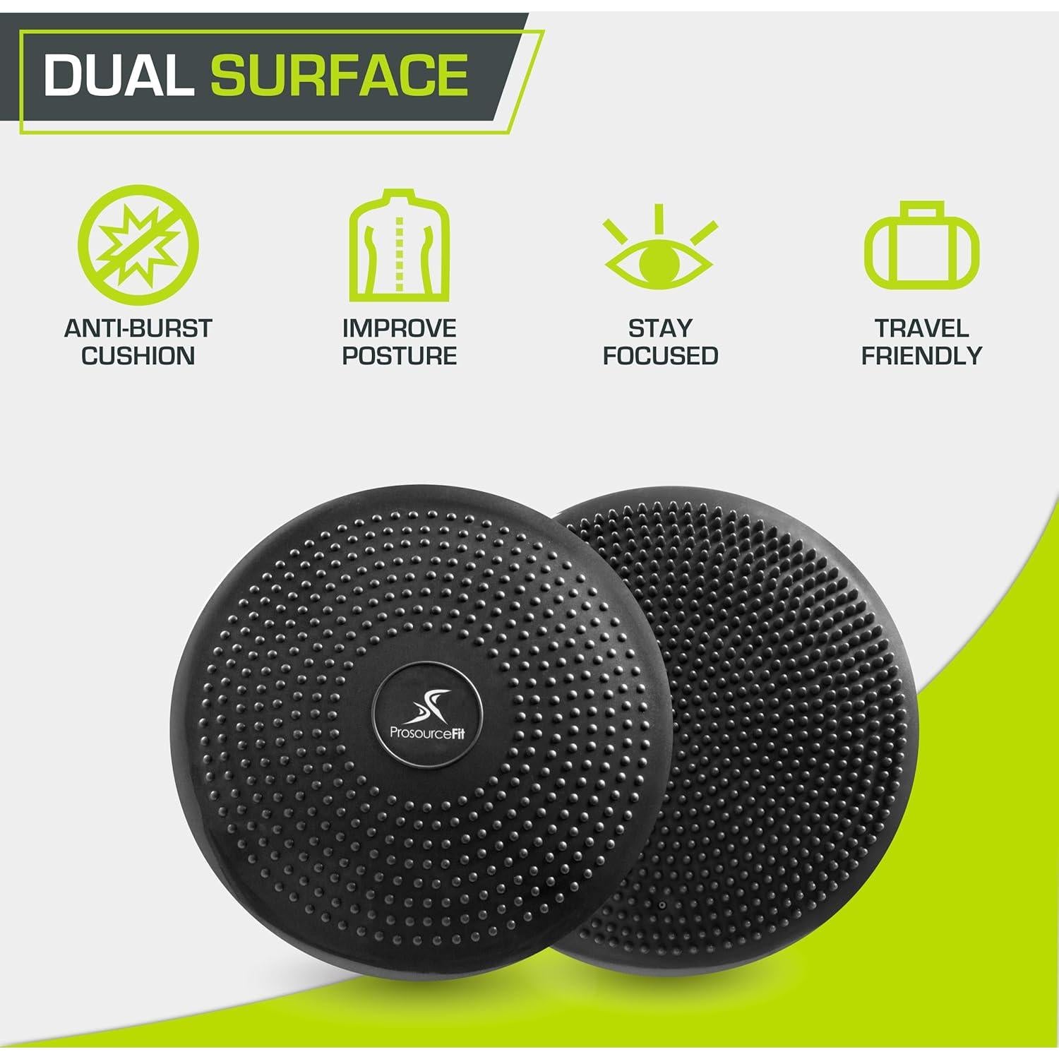 Disco de Equilibrio ProsourceFit 35.56 cm con Bomba - Negro