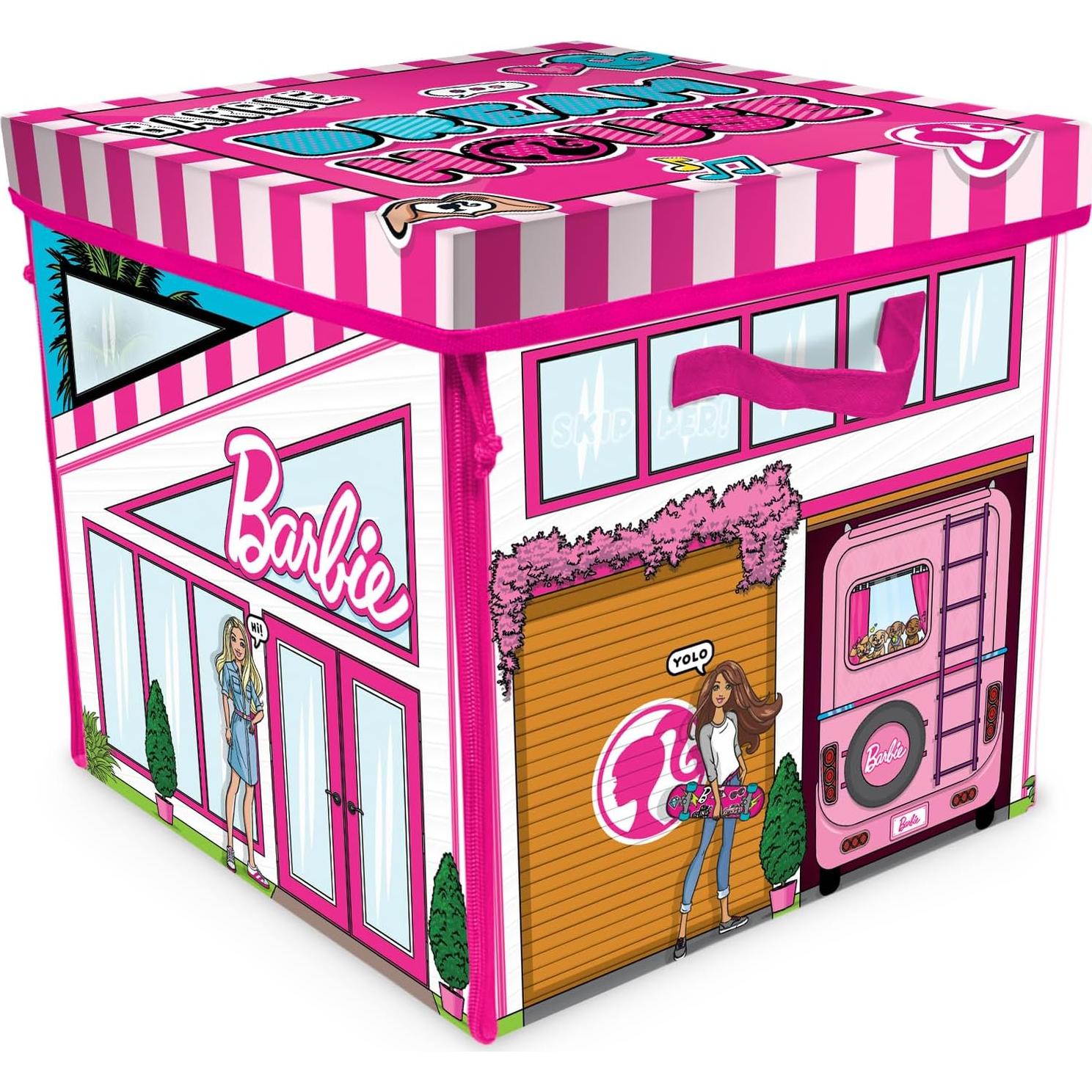 Barbie ZipBin Casa de Ensueño 40 Muñecas y Alfombrilla