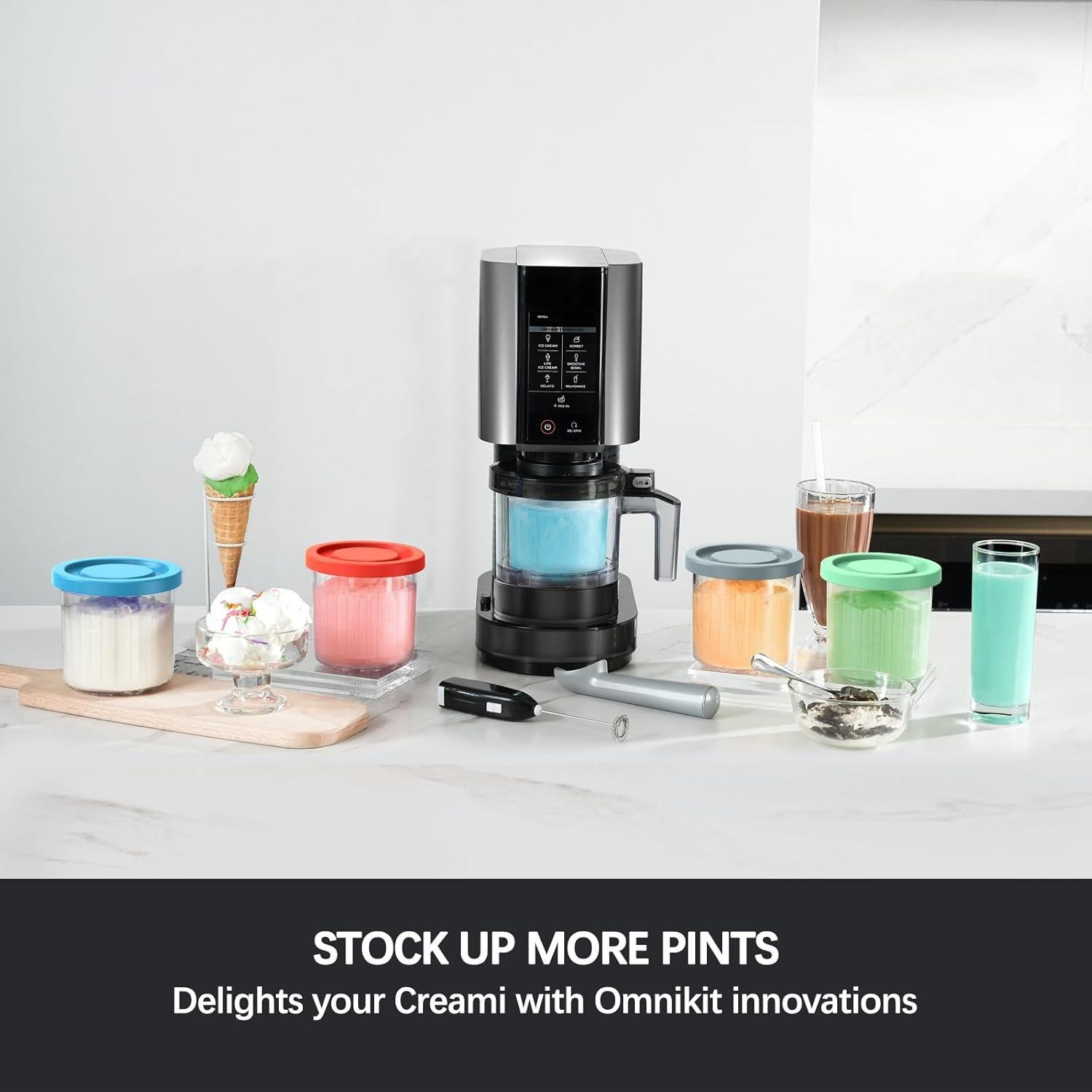 Contenedores de 473 ml Omnikit para Ninja Creami - Paquete de 4