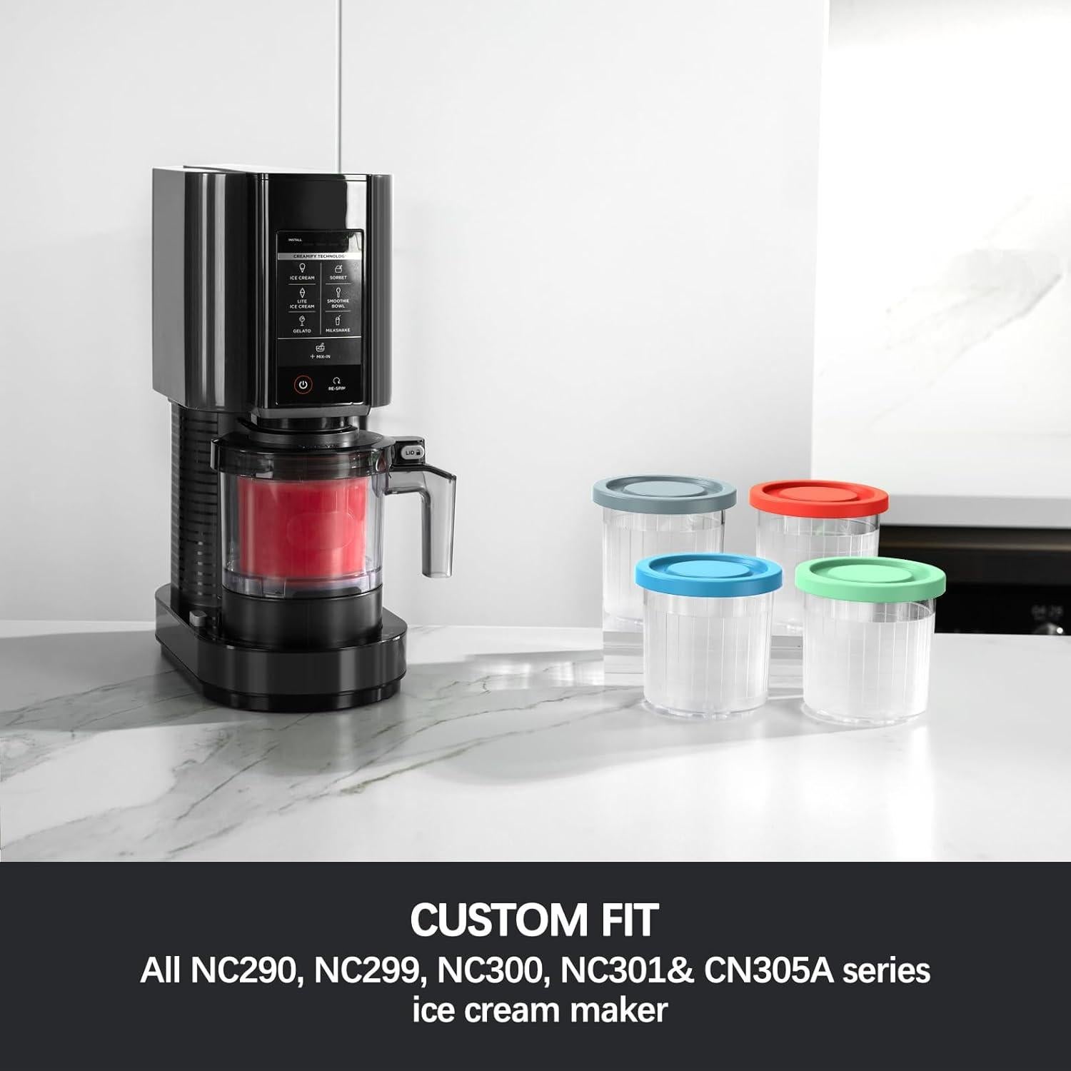 Contenedores de 473 ml Omnikit para Ninja Creami - Paquete de 4