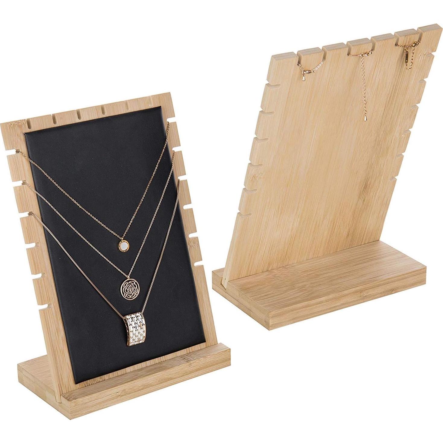 Set de 2 Tableros de Exhibición de Joyería MyGift, Negro