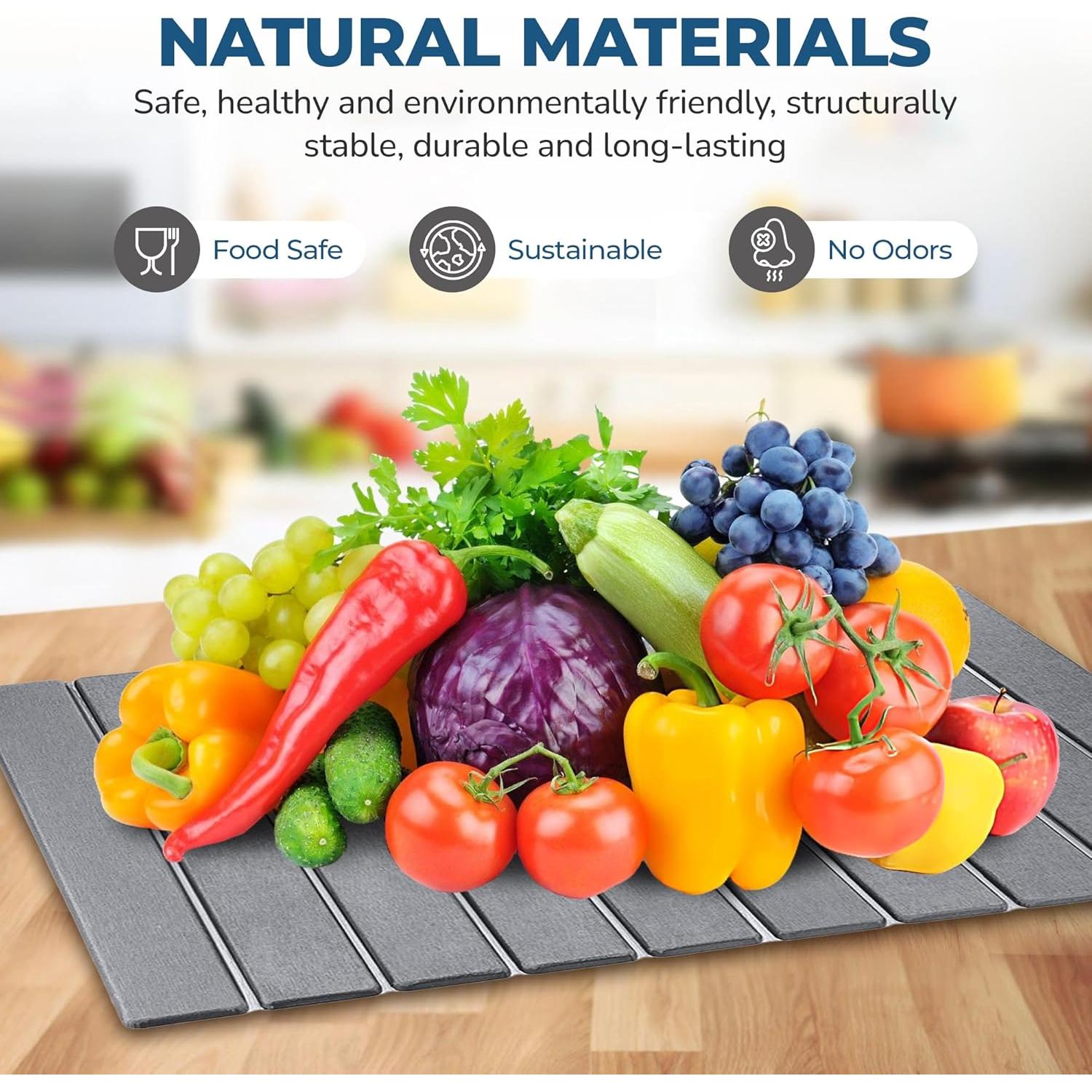 Alfombrilla de Secado de Platos Renovisor 61x39 cm Gris