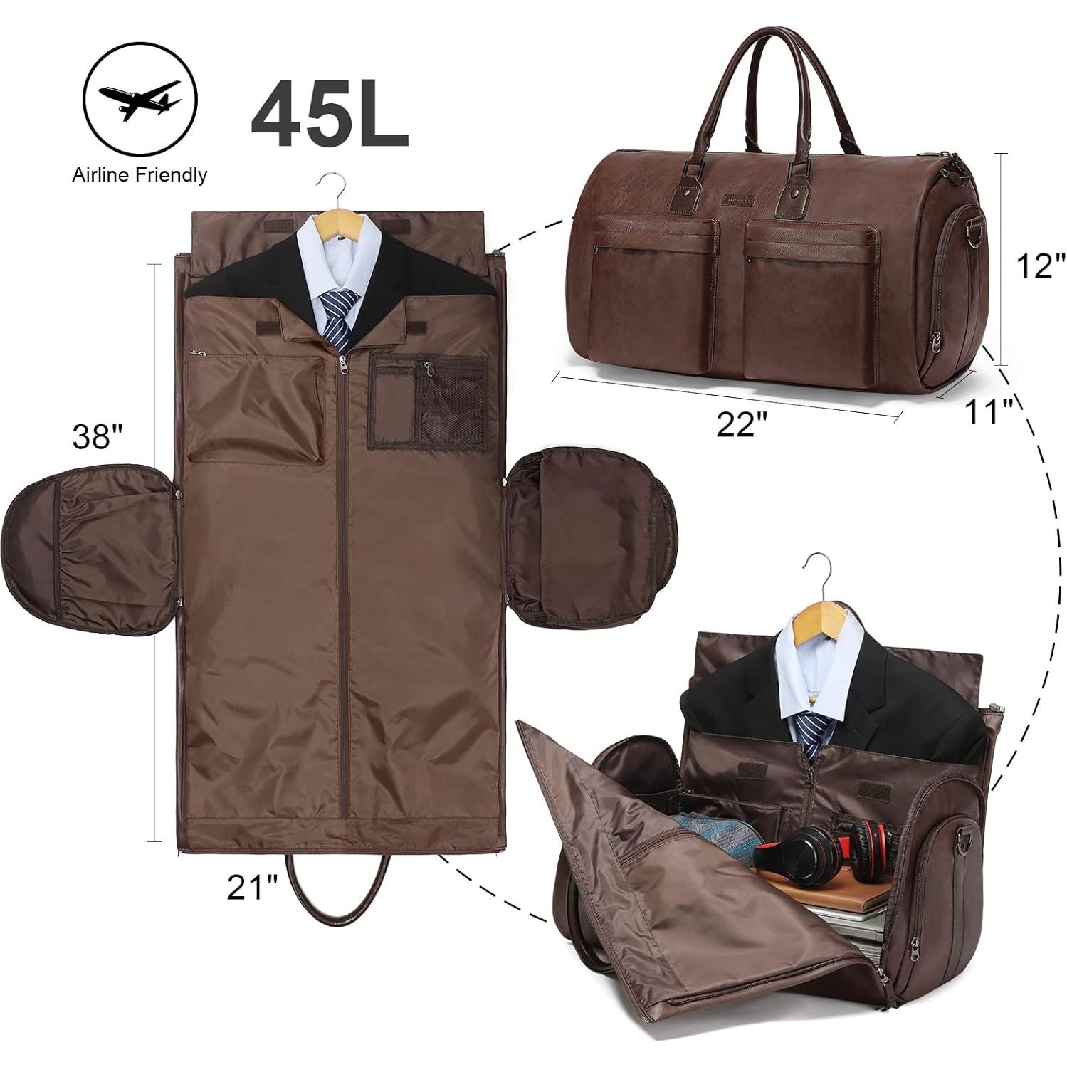 Bolsa de Ropa Duffle Modoker 45L Impermeable Marrón