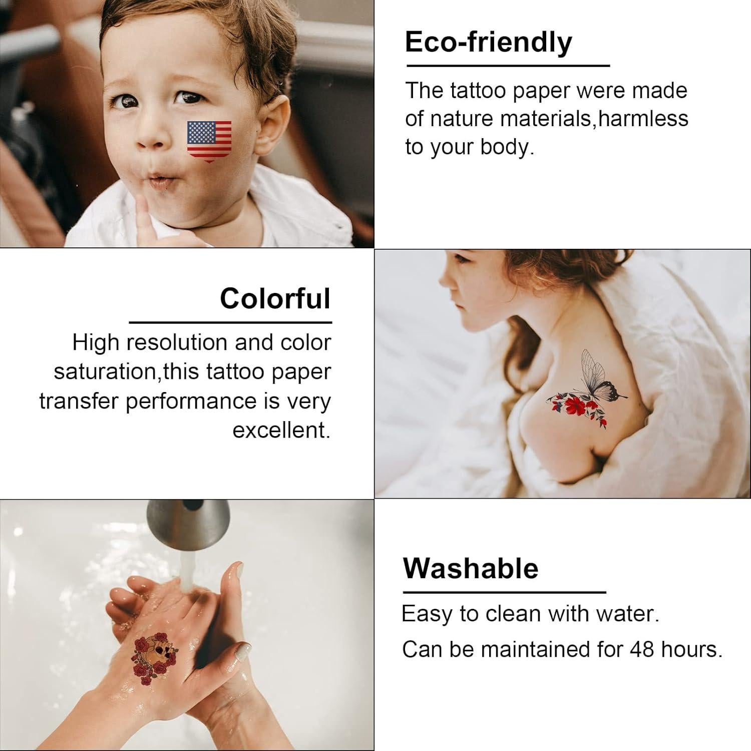 Papel de Tatuaje Temporal Imprimible MECOLOUR 10 Hojas 21.6x27.9 cm