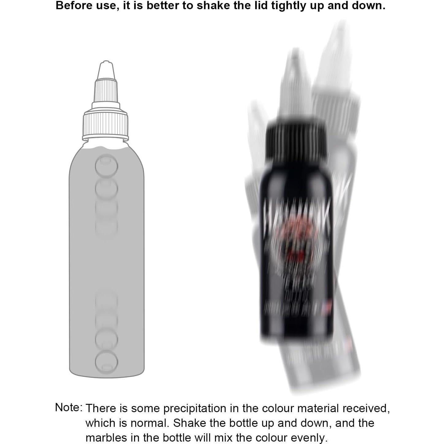 Tinta de Tatuaje Negra HAWINK 120ml - Pigmento Profesional