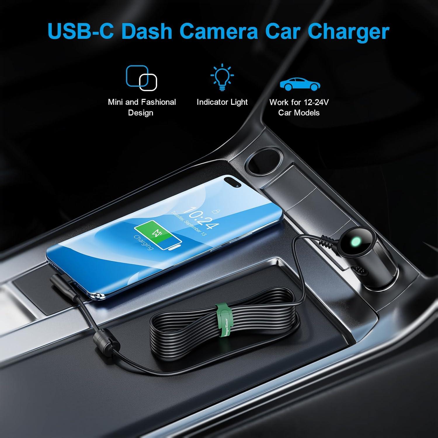 Cargador de Coche USB-C Range Tour 2.5A 3.5m 12V/24V