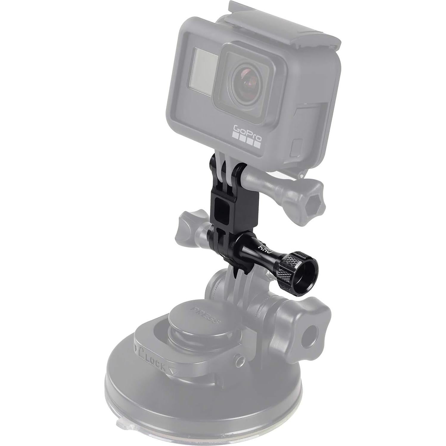 Brazo de Extensión Ajustable HSU para GoPro Hero 13/12/11/10/9/8/7/6/5 - Aluminio Negro