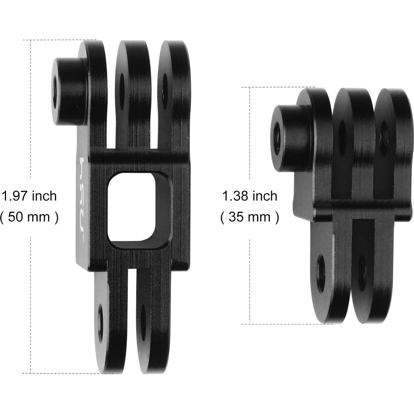 Brazo de Extensión Ajustable HSU para GoPro Hero 13/12/11/10/9/8/7/6/5 - Aluminio Negro