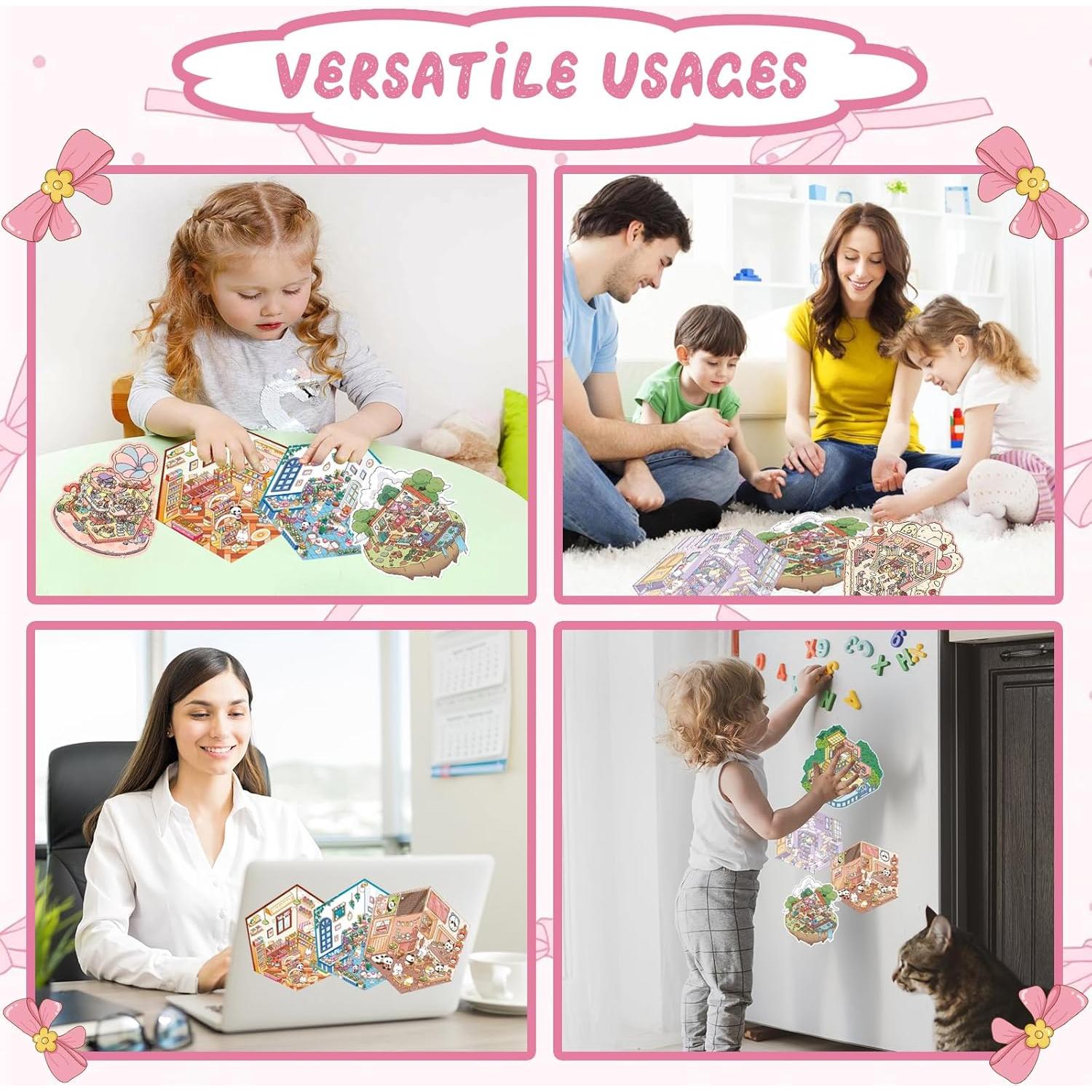 10 Pegatinas 3D Decorativas Bayurht para Manualidades