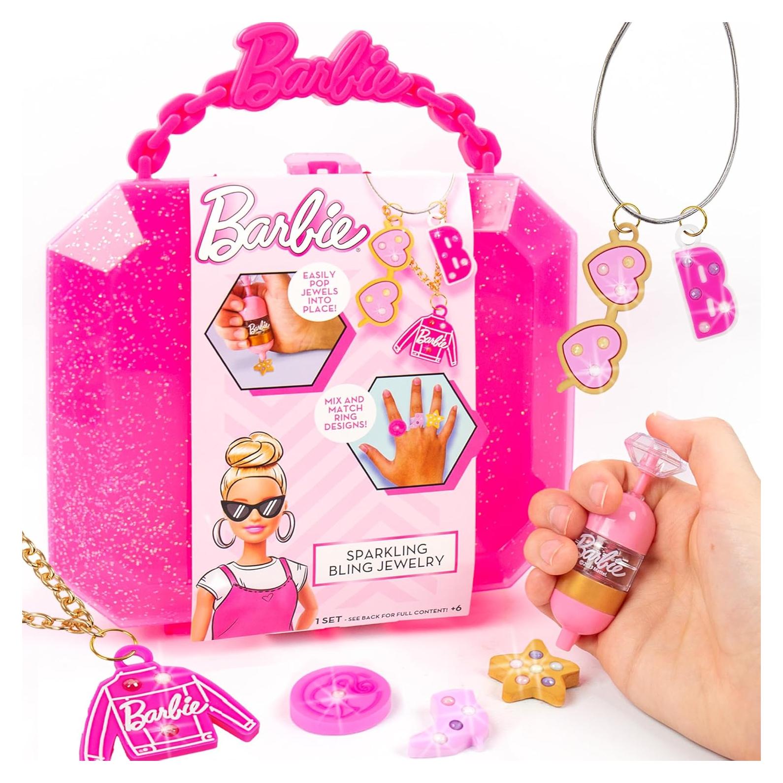 Kit de Joyería Barbie con Estuche y Bolígrafos - 20 Piezas